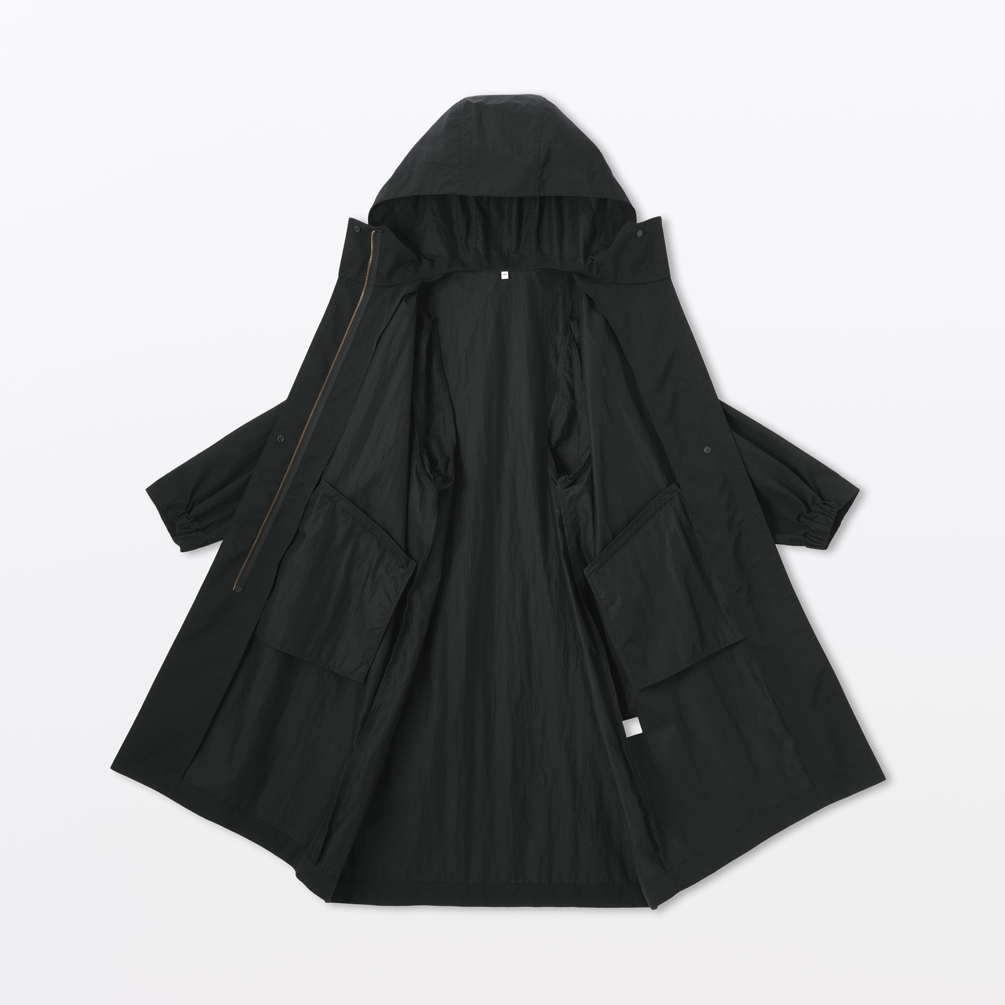 Water-Repellent Hooded Long Coat