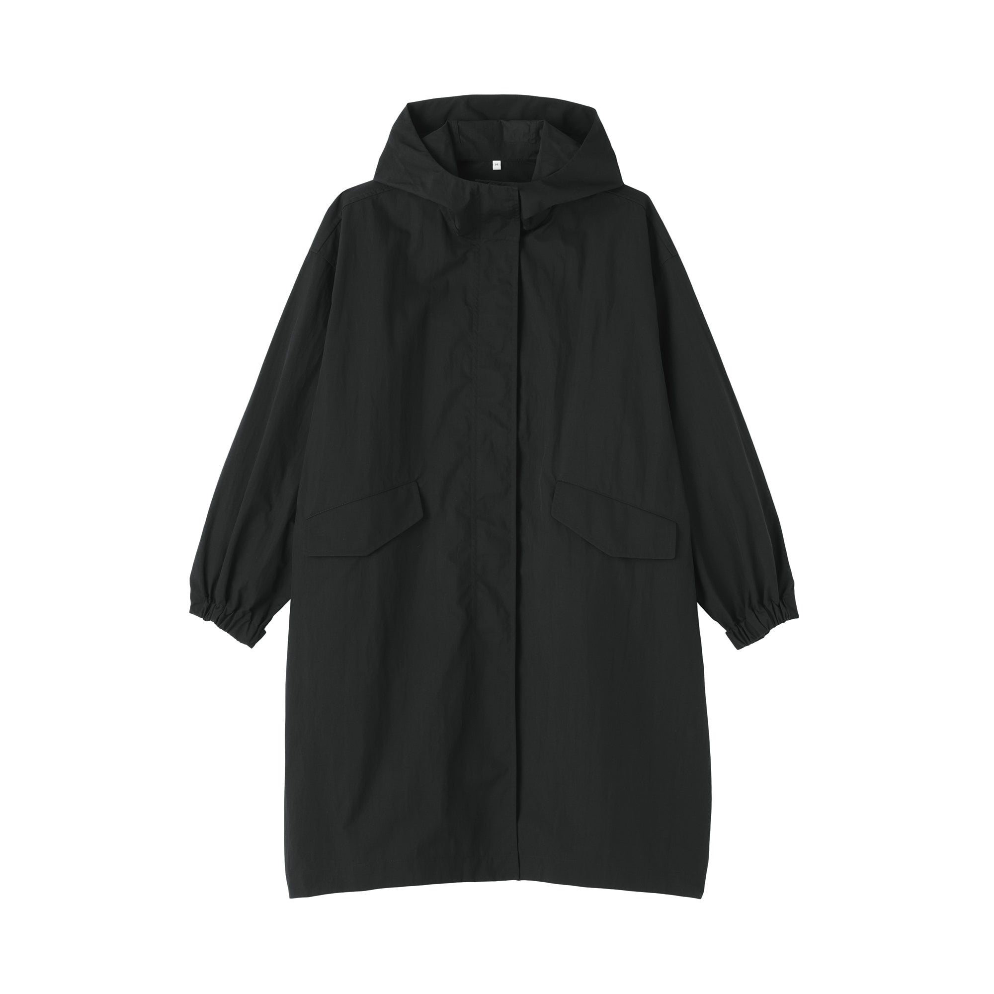 Water-Repellent Hooded Long Coat