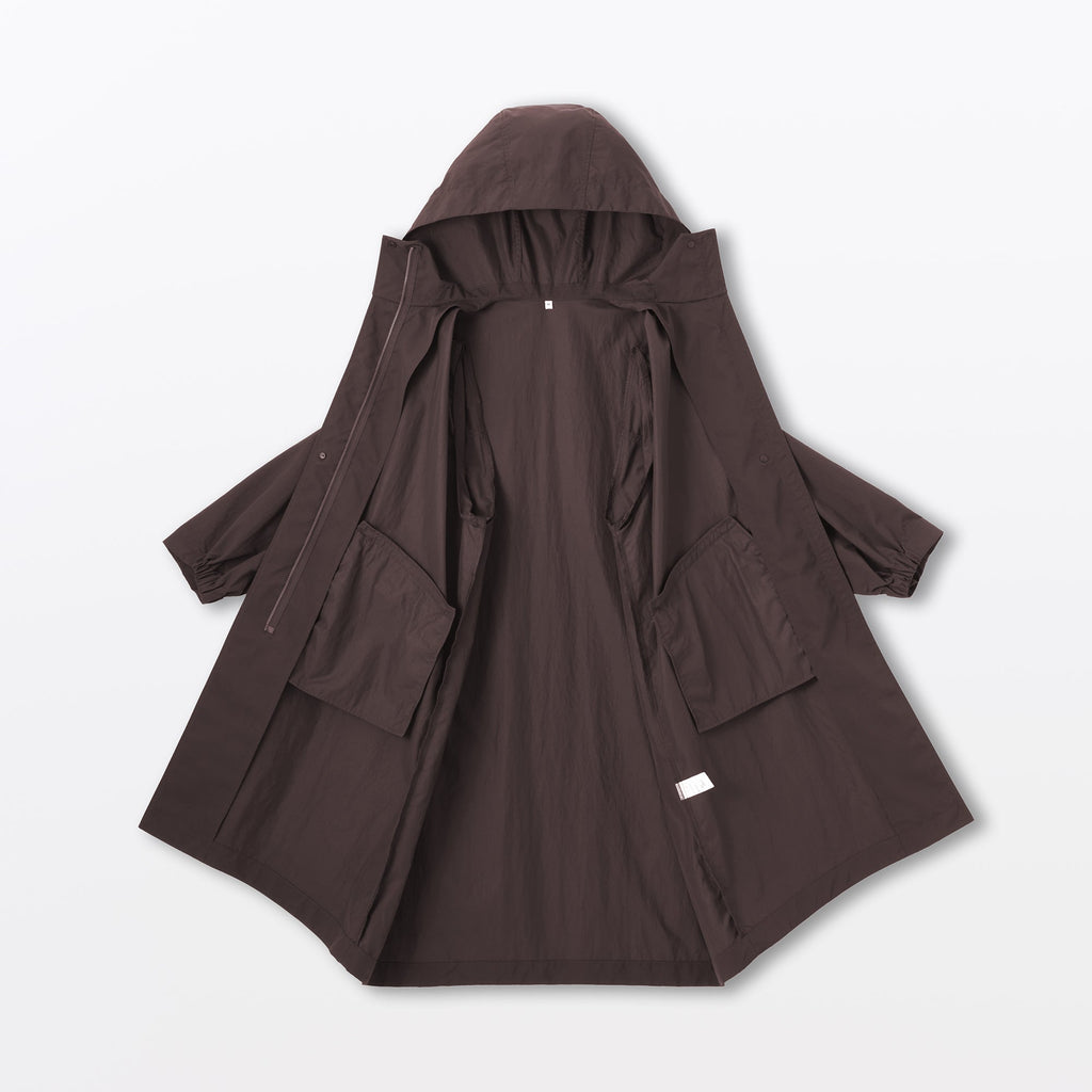 Water-Repellent Hooded Long Coat