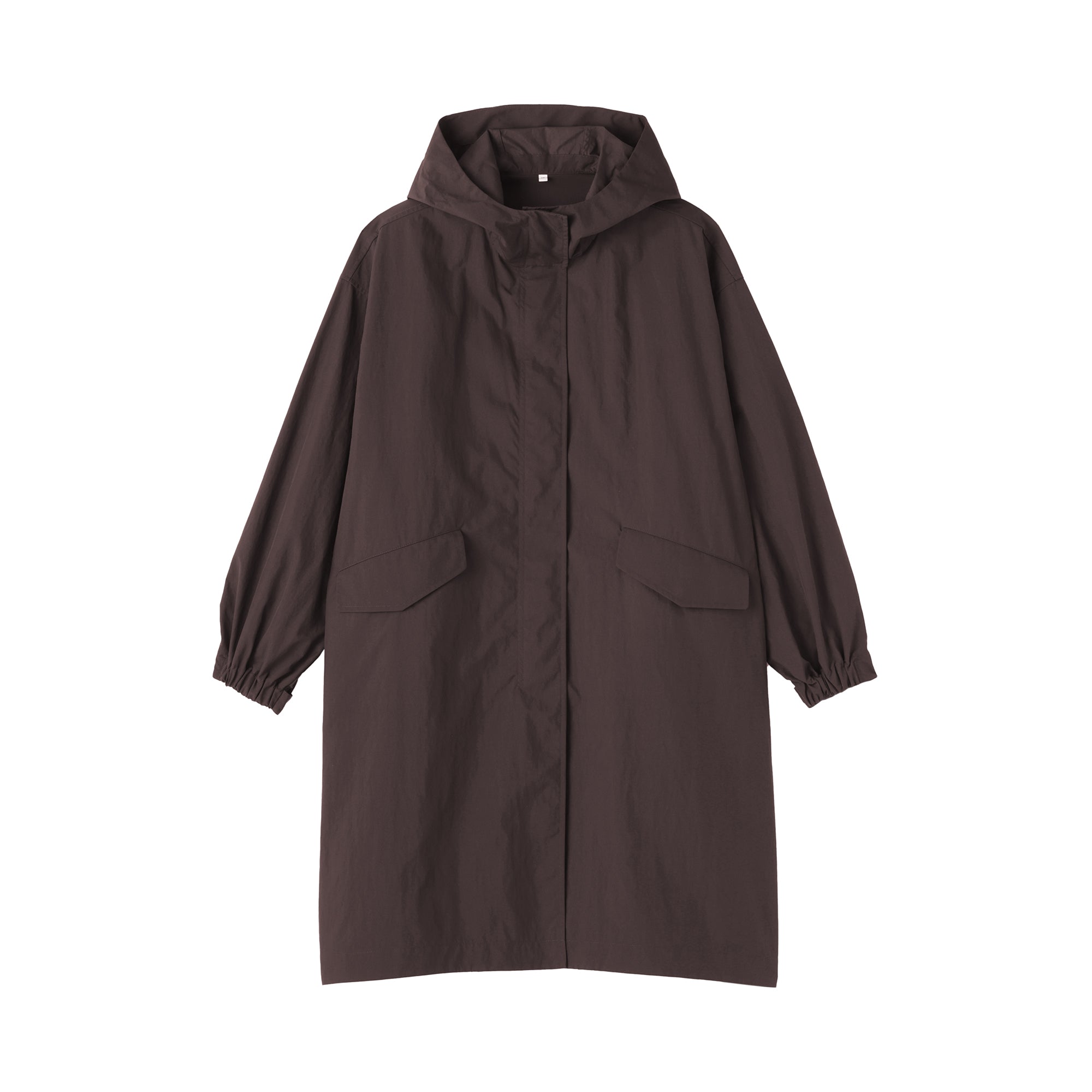 Water-Repellent Hooded Long Coat