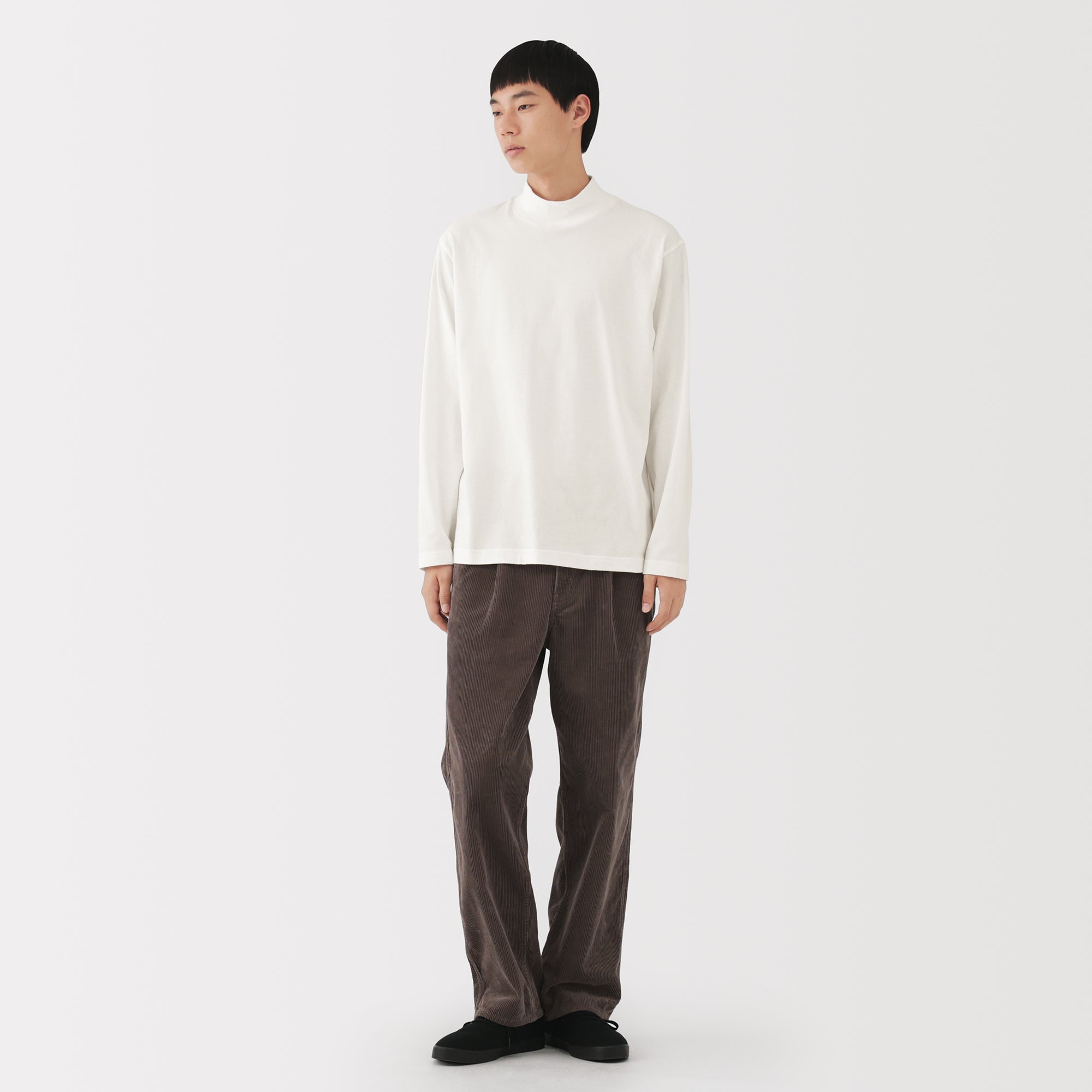 Brushed High Neck T-Shirt