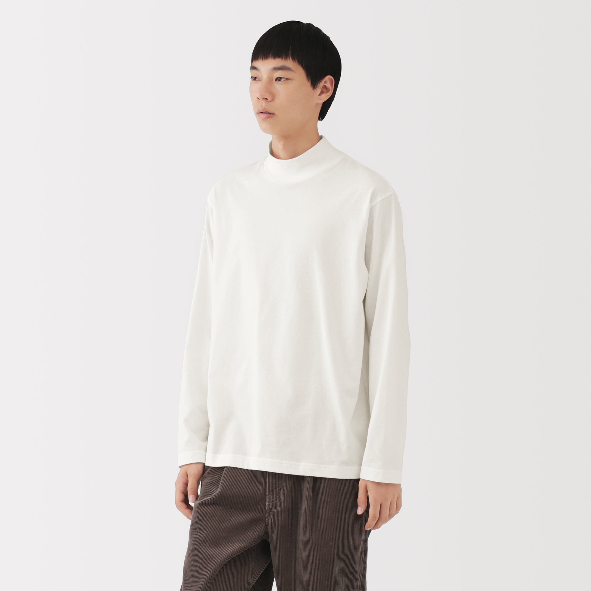 Brushed High Neck T-Shirt