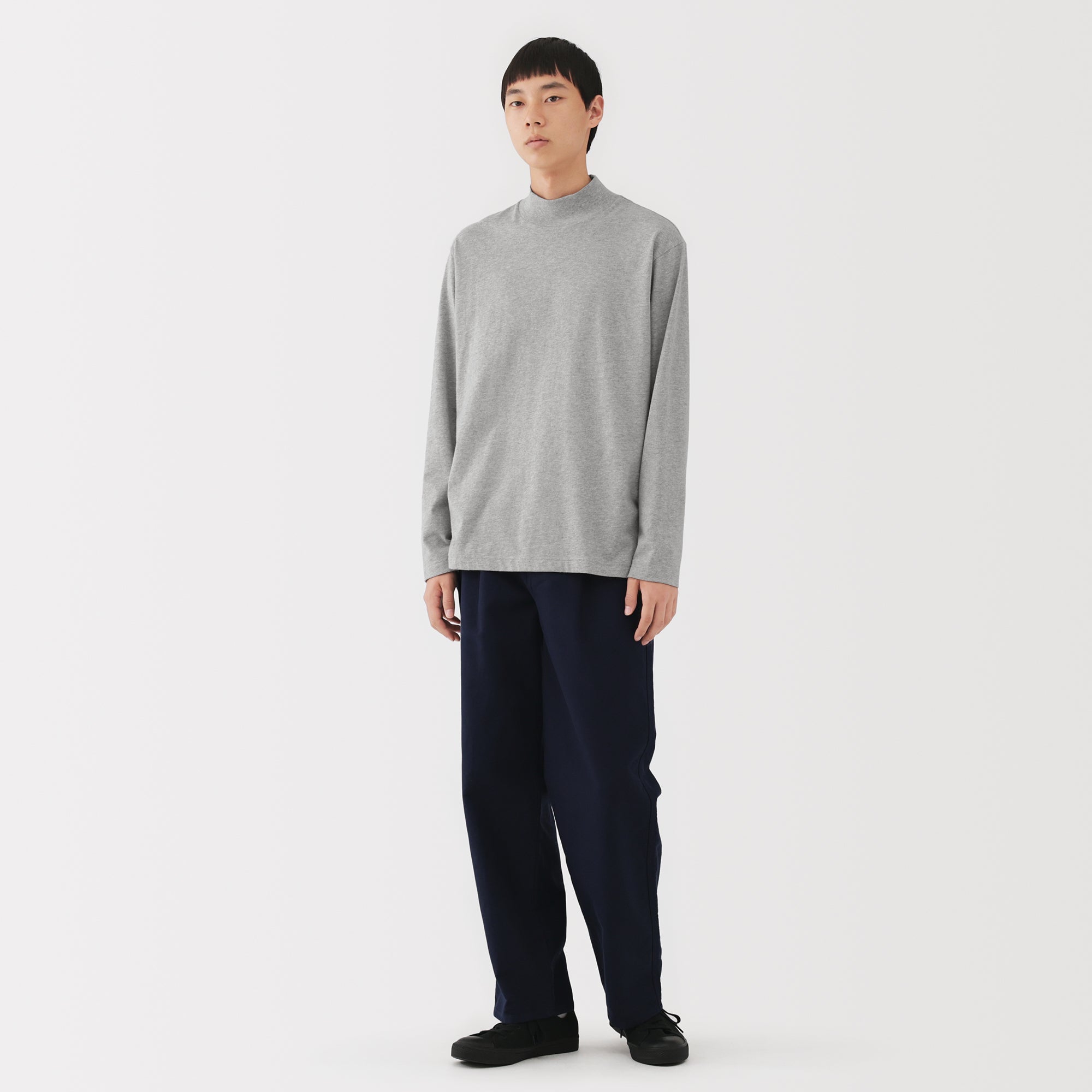 Brushed High Neck T-Shirt