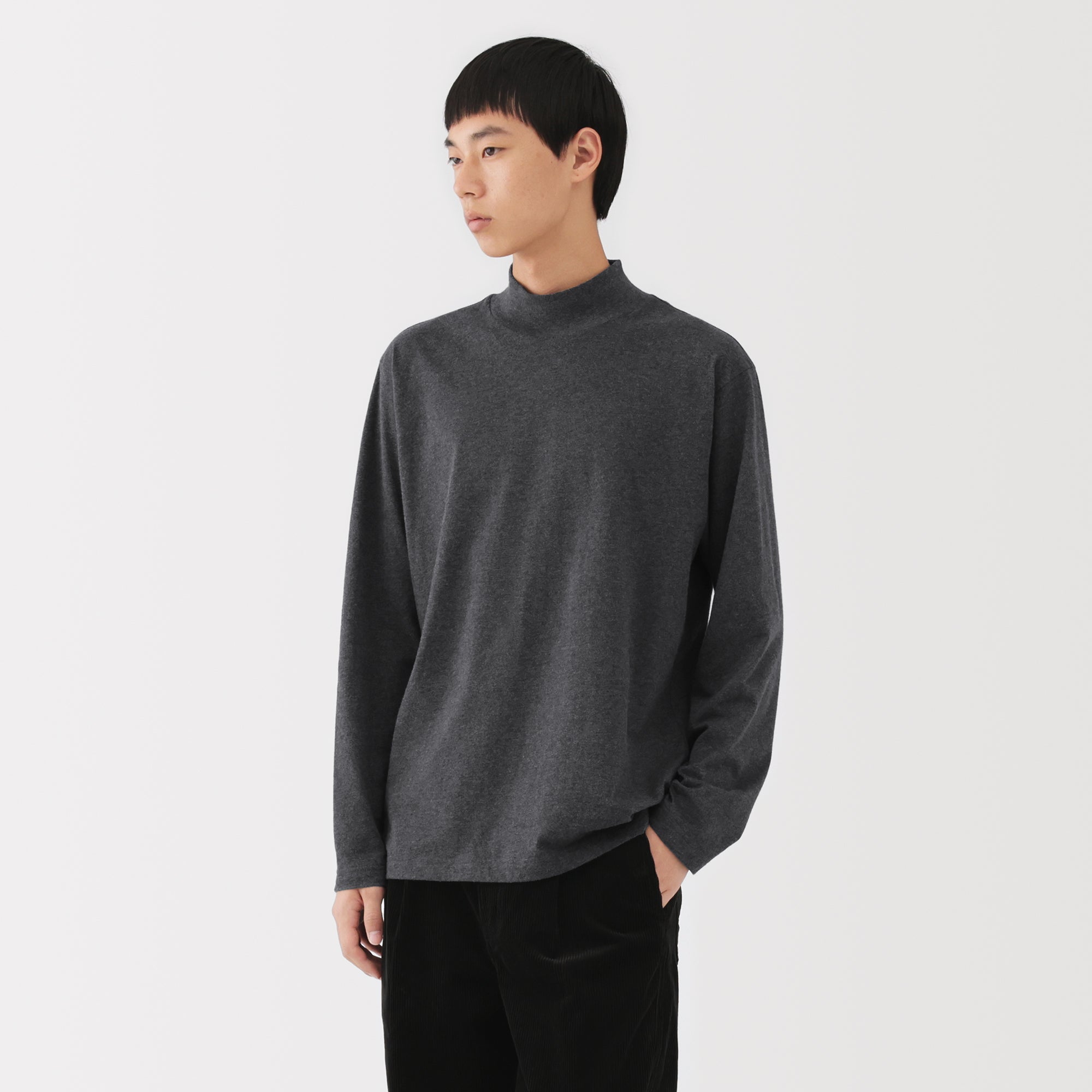 Brushed High Neck T-Shirt