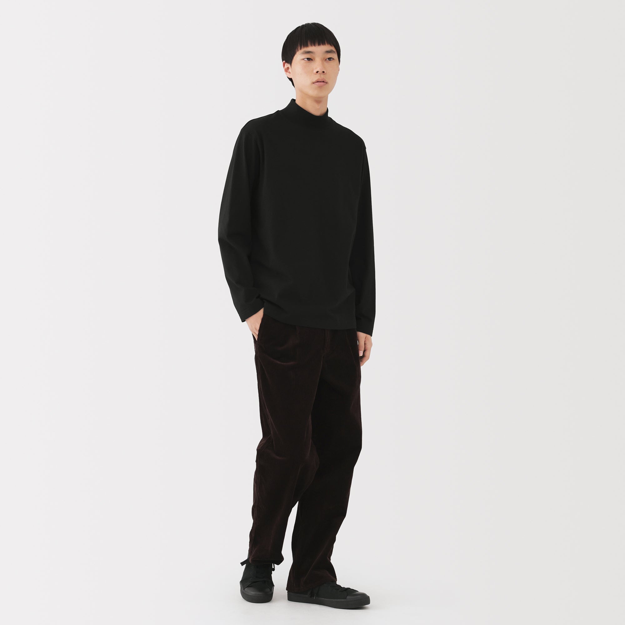 Brushed High Neck T-Shirt