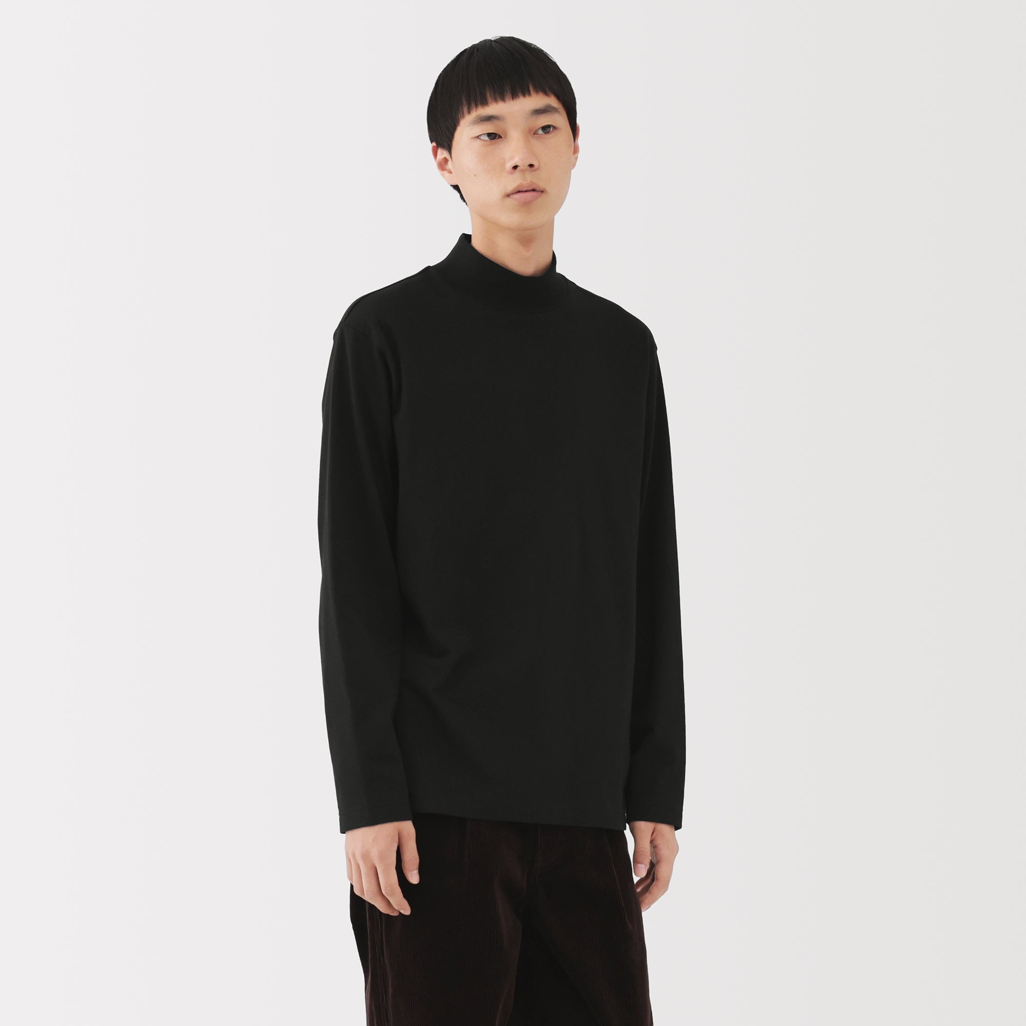 Brushed High Neck T-Shirt