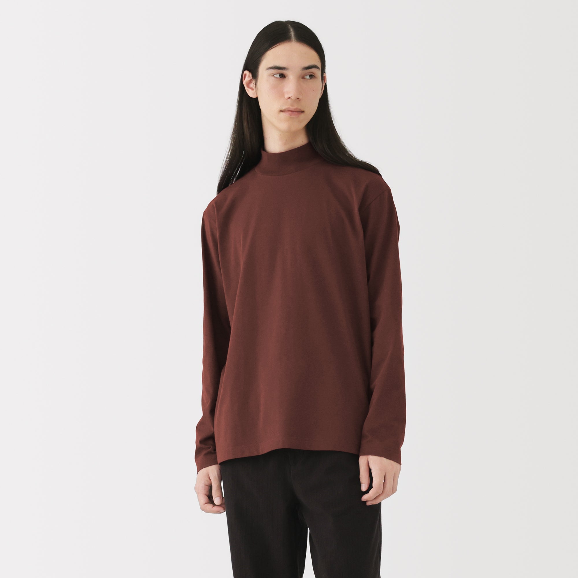 Brushed High Neck T-Shirt