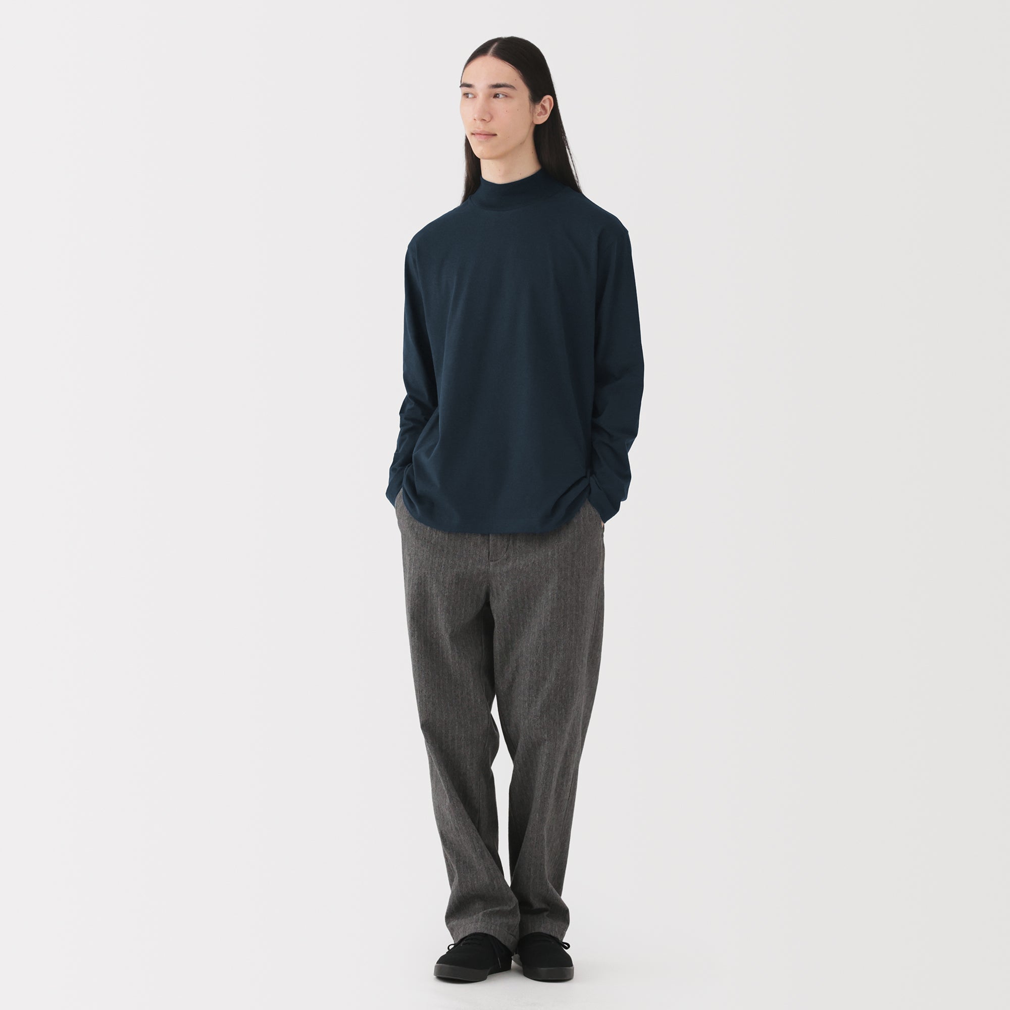 Brushed High Neck T-Shirt
