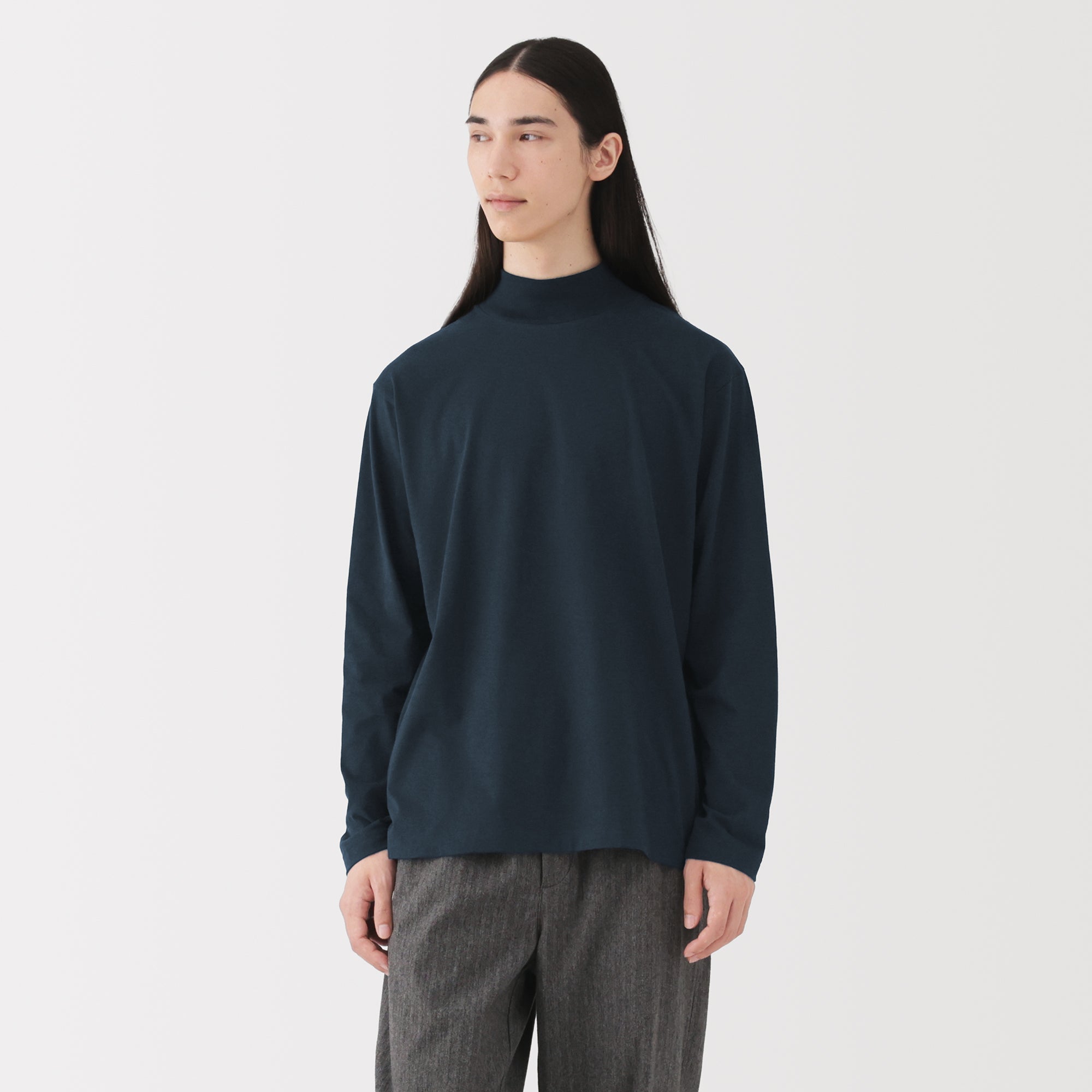 Brushed High Neck T-Shirt