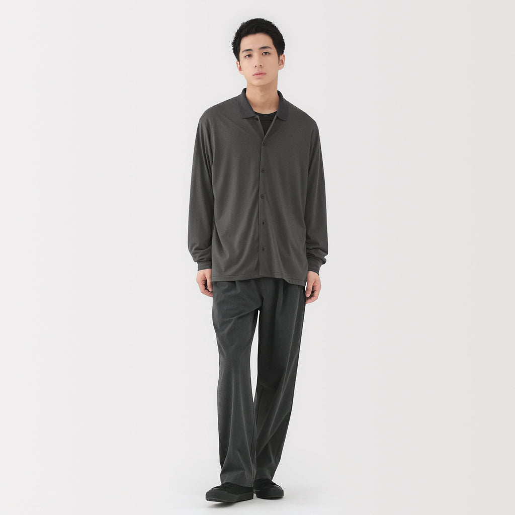 Wool Blend Shirt Cardigan