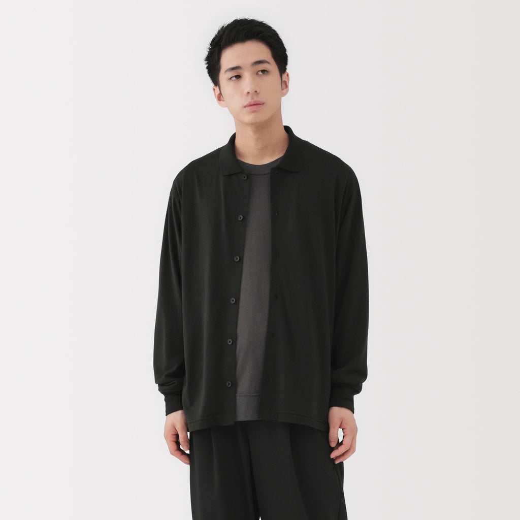 Wool Blend Shirt Cardigan