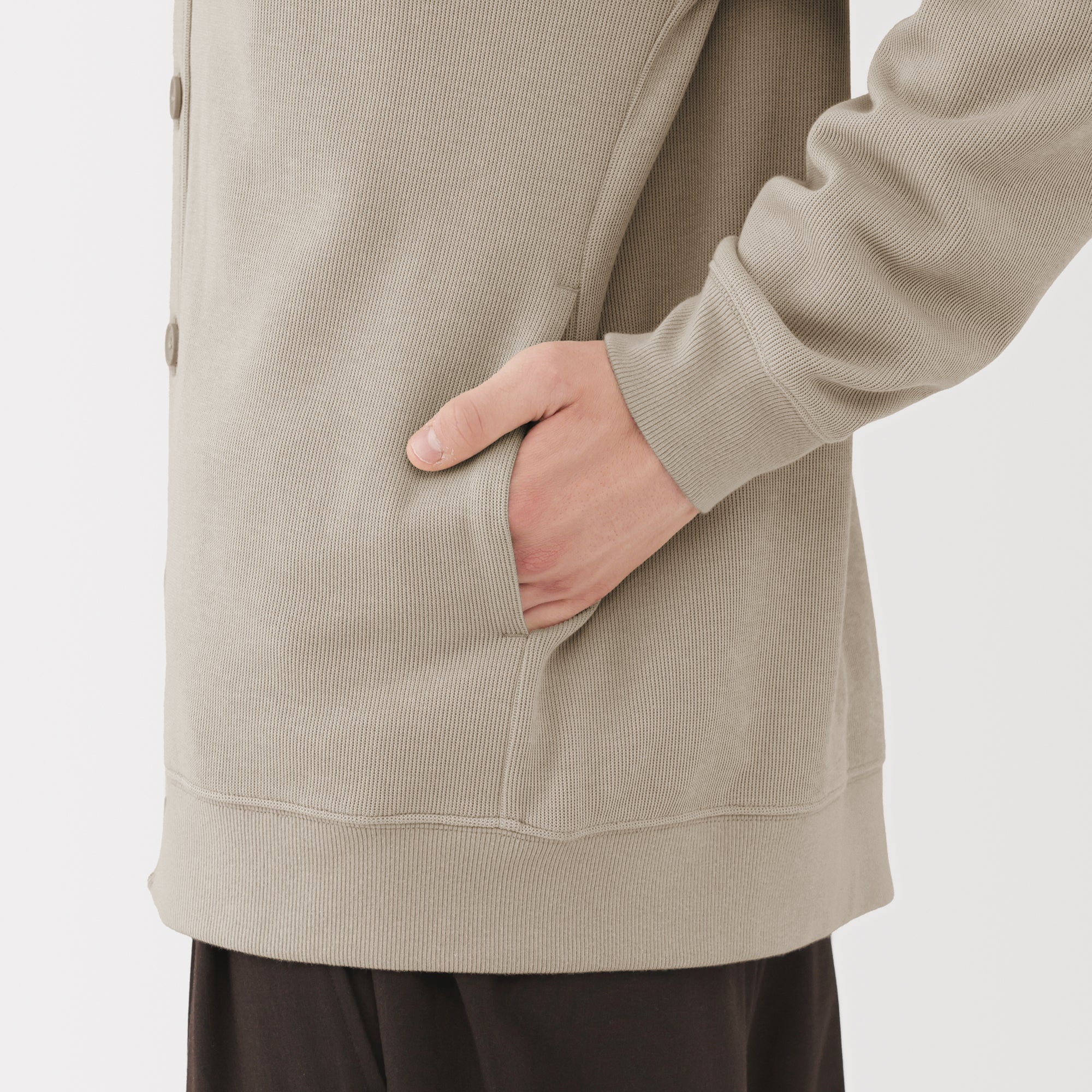 Double Knitted V-Neck Cardigan