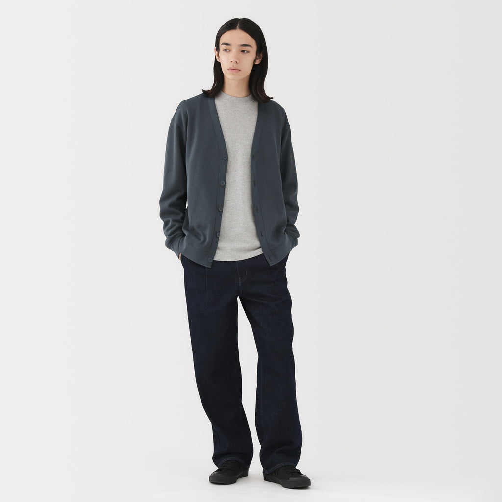 Double Knitted V-Neck Cardigan