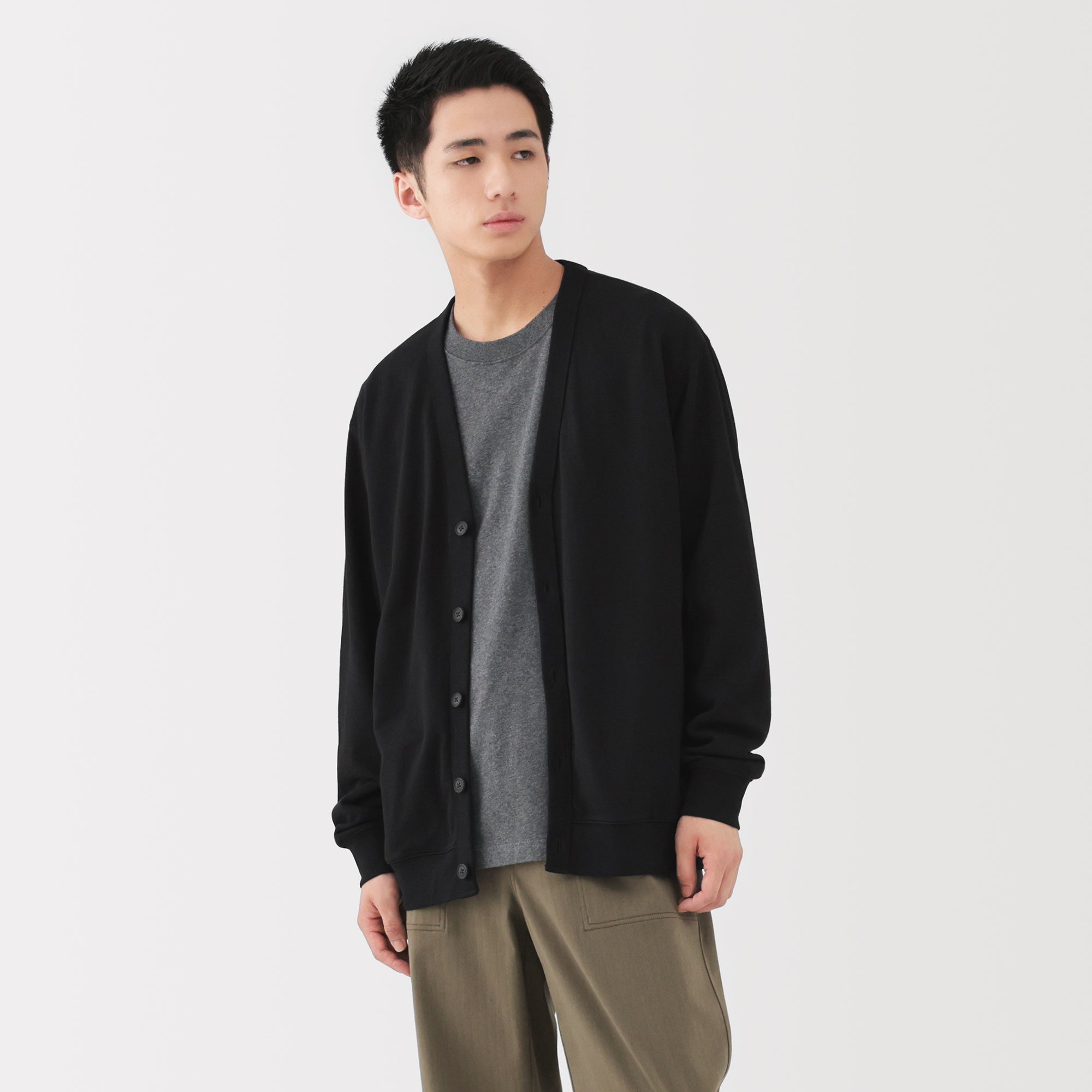 Sweatshirt V-Neck Cardigan