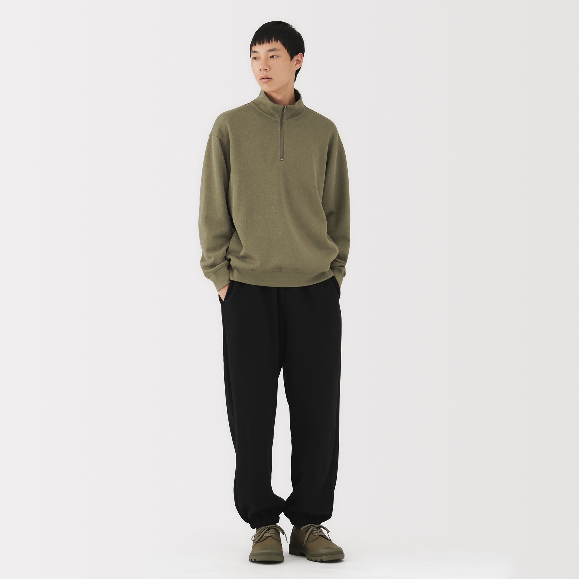 Double Knit Half-Zip Pullover