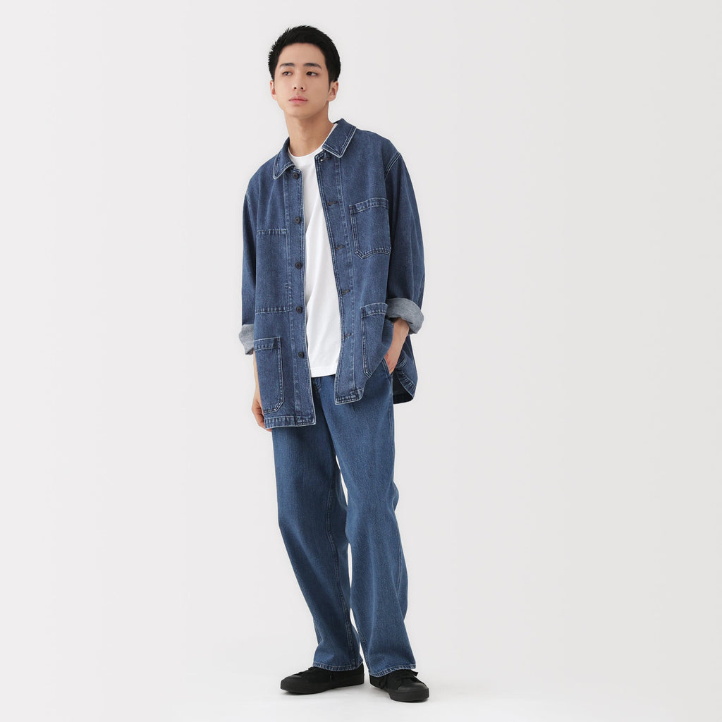Kapok Blend Denim Coverall Jacket