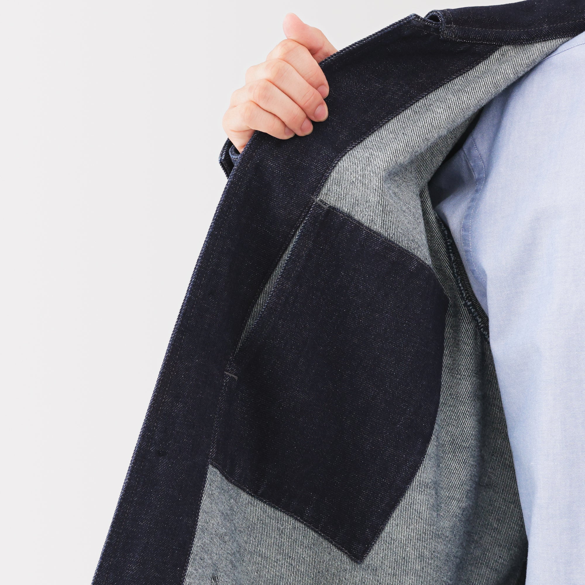 Kapok Blend Denim Coverall Jacket