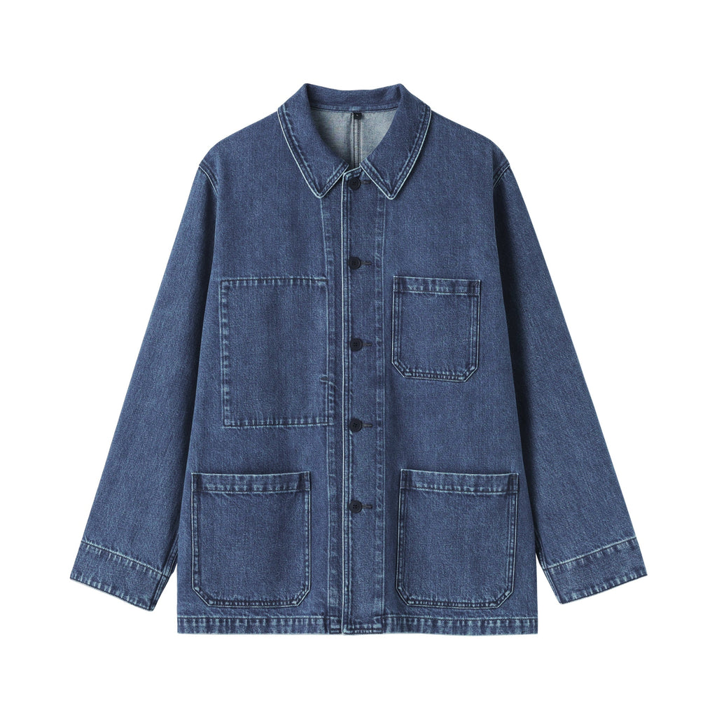 Kapok Blend Denim Coverall Jacket