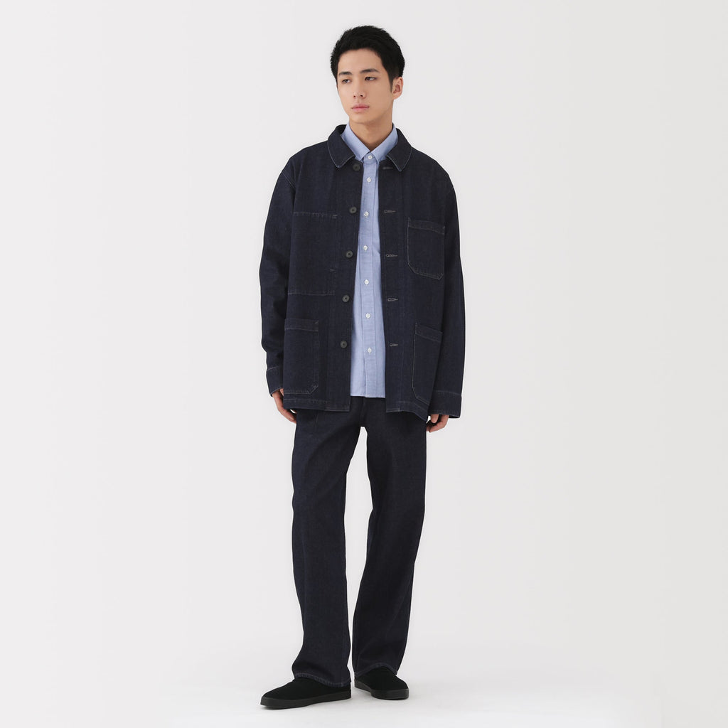 Kapok Blend Denim Coverall Jacket