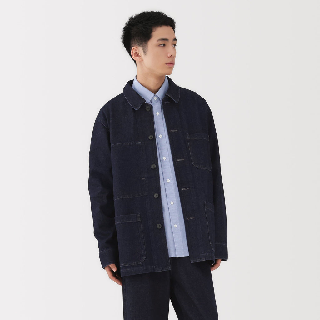 Kapok Blend Denim Coverall Jacket