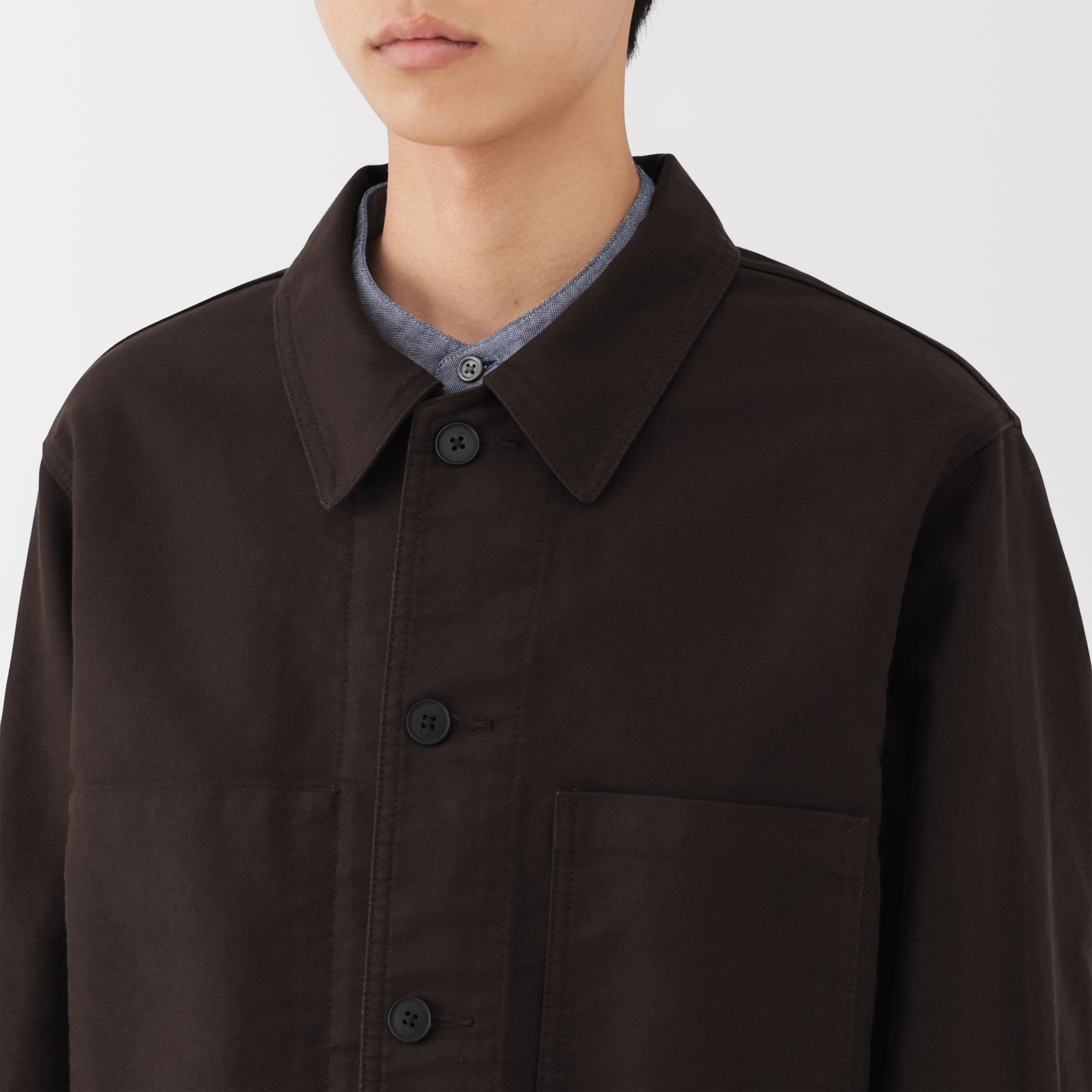 Kapok Blend Moleskin Coverall Jacket
