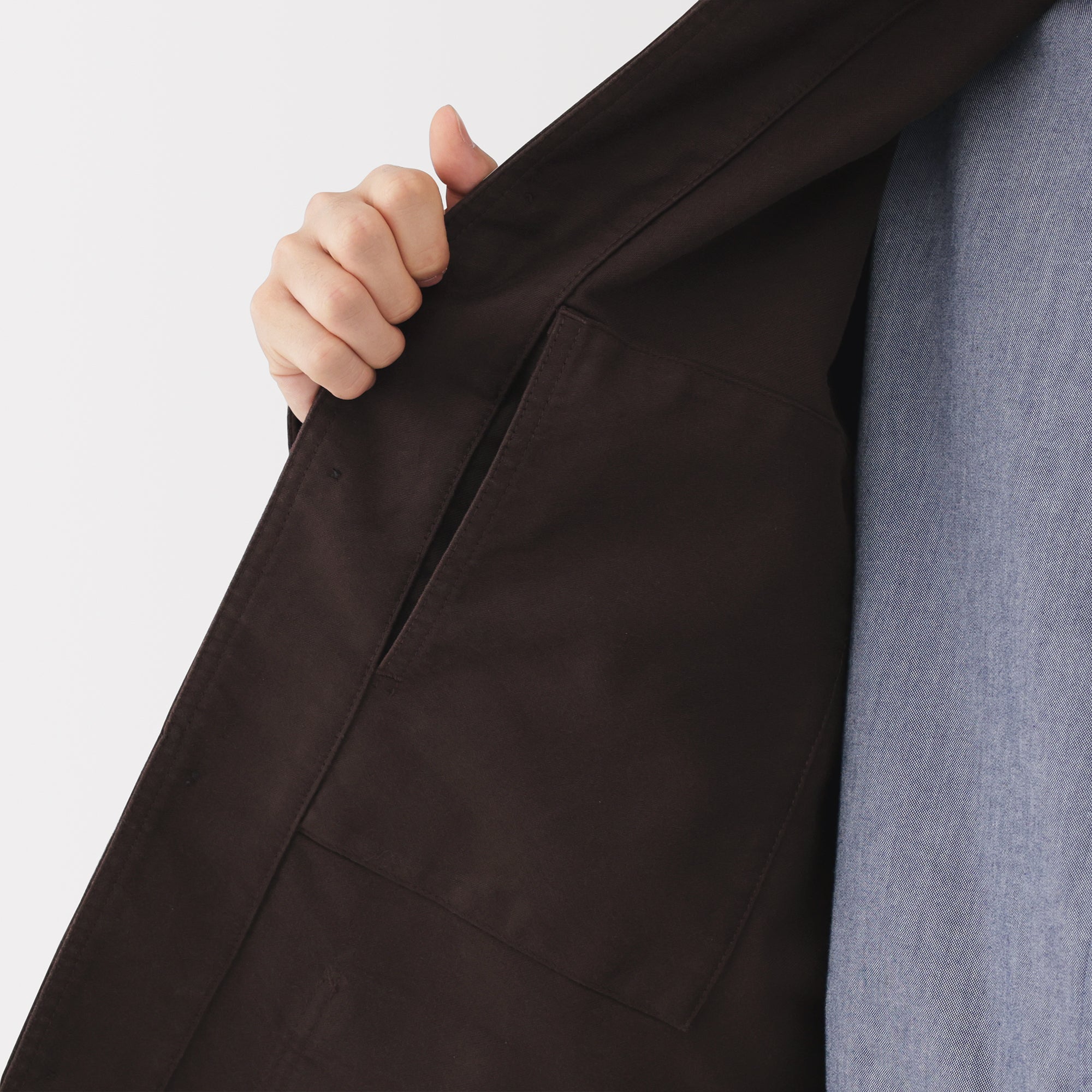 Kapok Blend Moleskin Coverall Jacket
