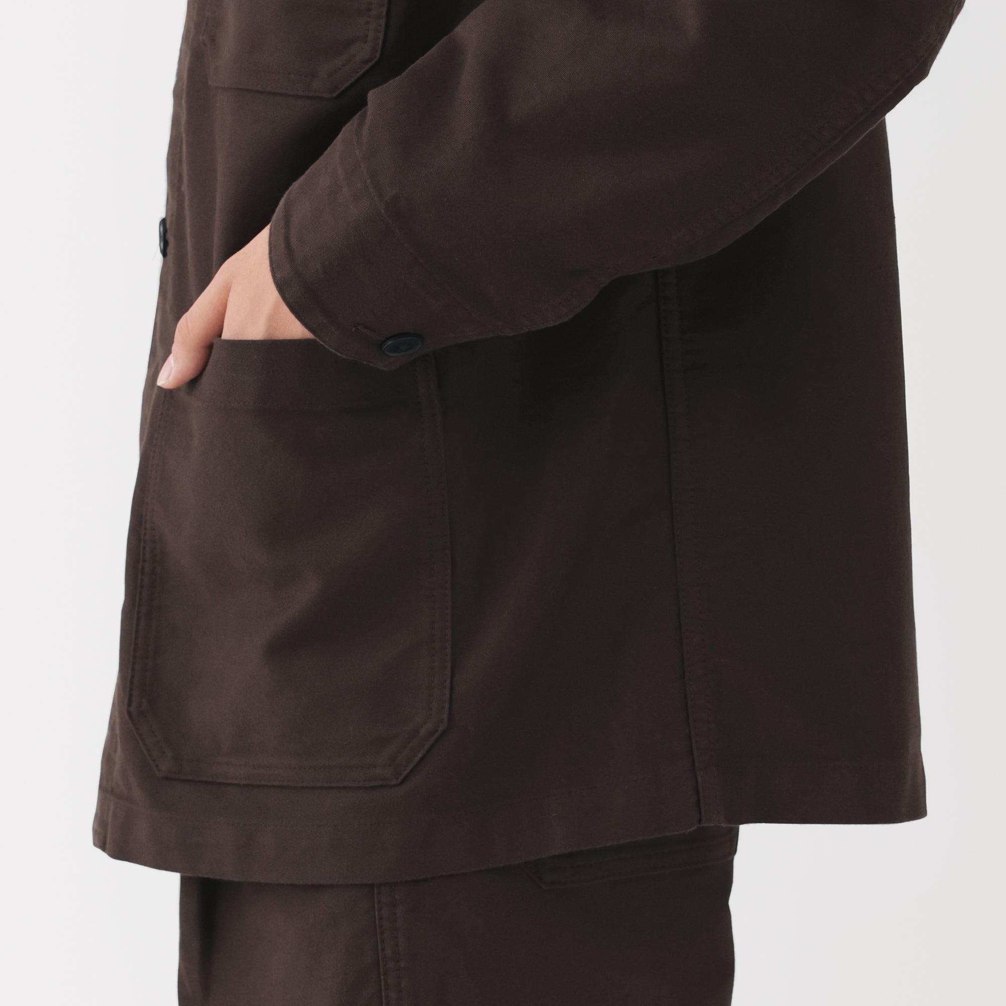 Kapok Blend Moleskin Coverall Jacket