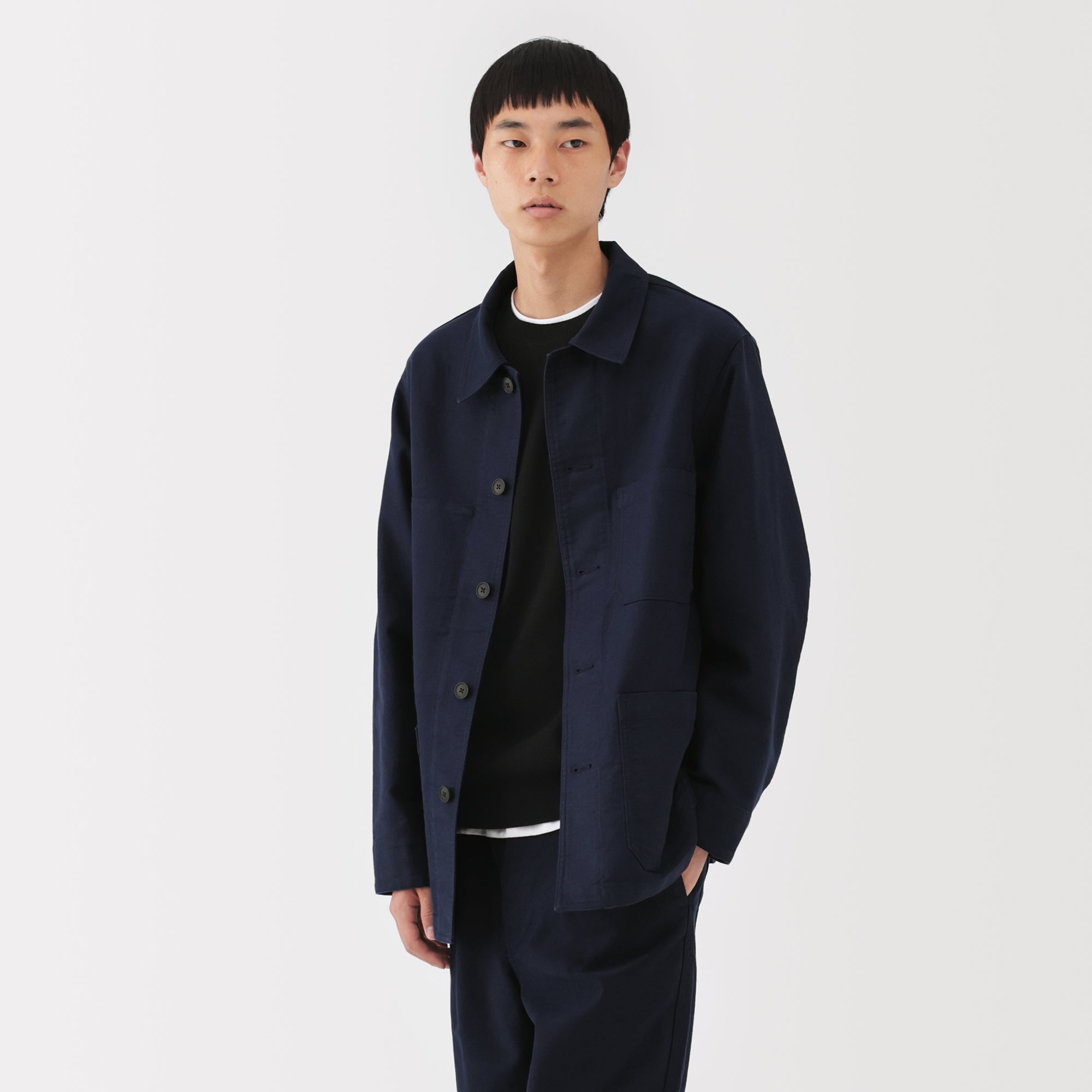 Kapok Blend Moleskin Coverall Jacket