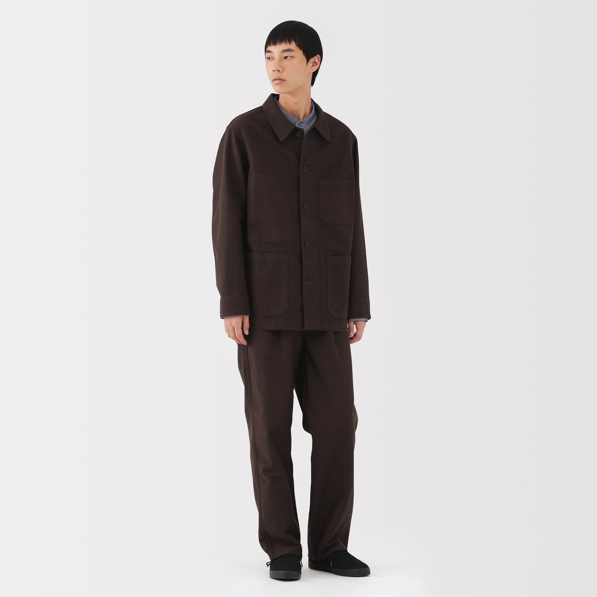 Kapok Blend Moleskin Coverall Jacket