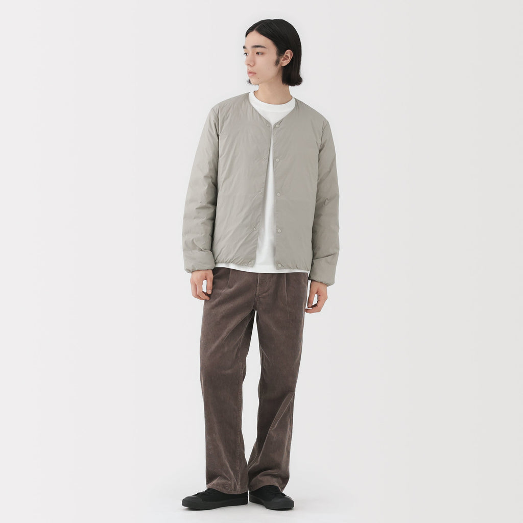 Lightweight Down Collarless Jacket