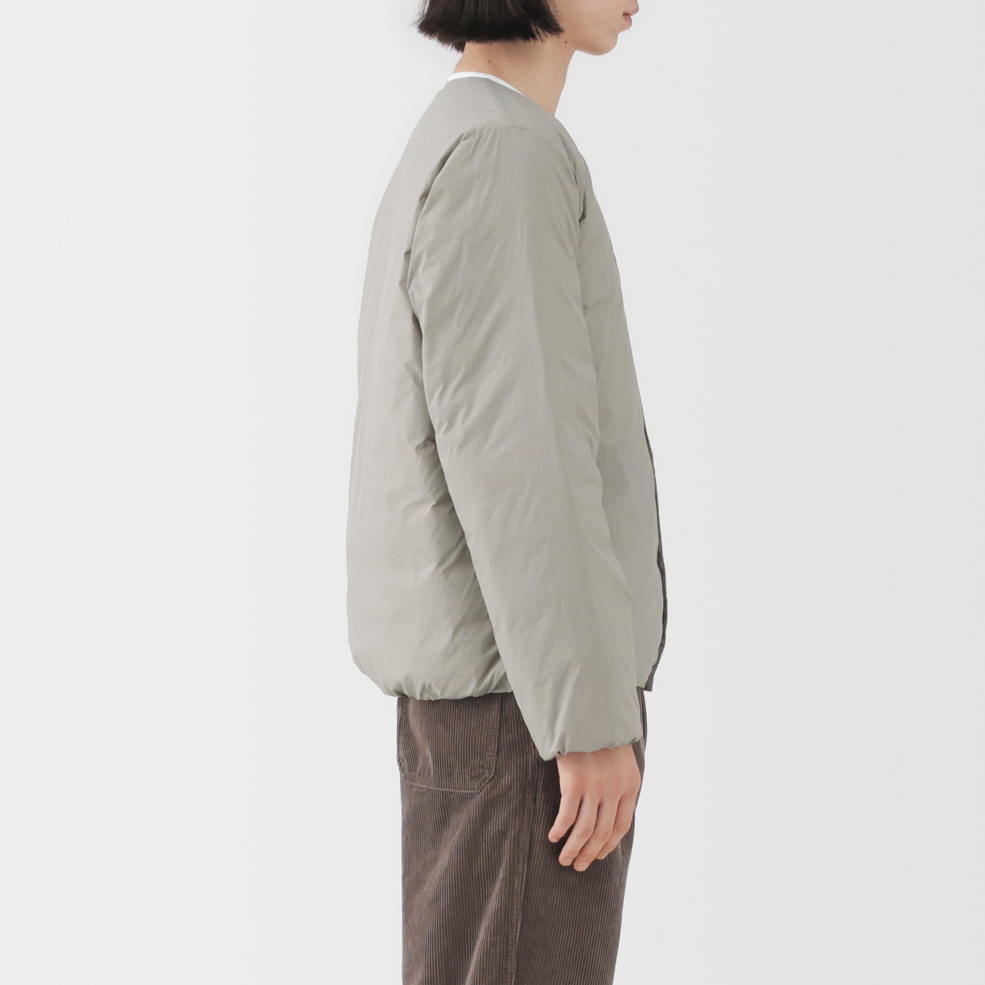 Lightweight Down Collarless Jacket