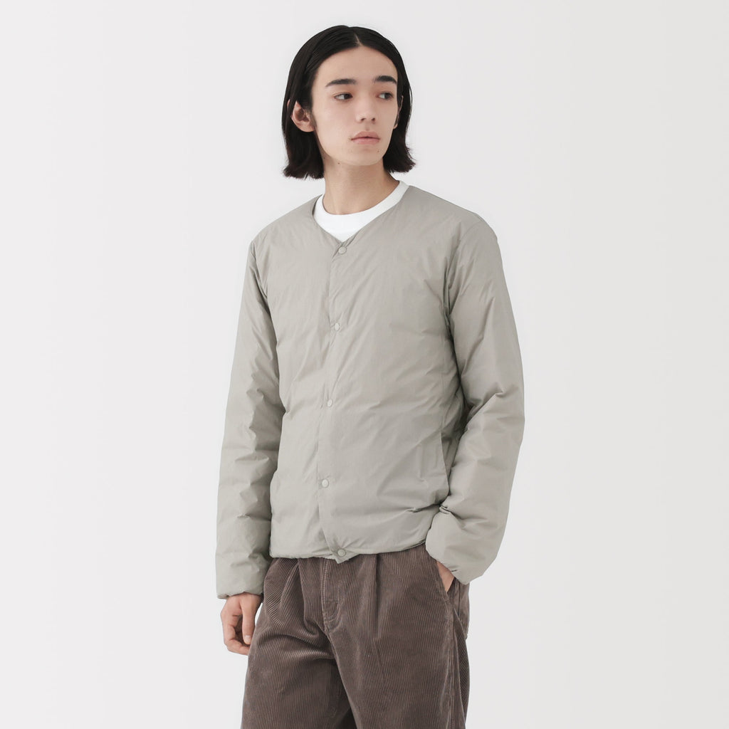 Lightweight Down Collarless Jacket