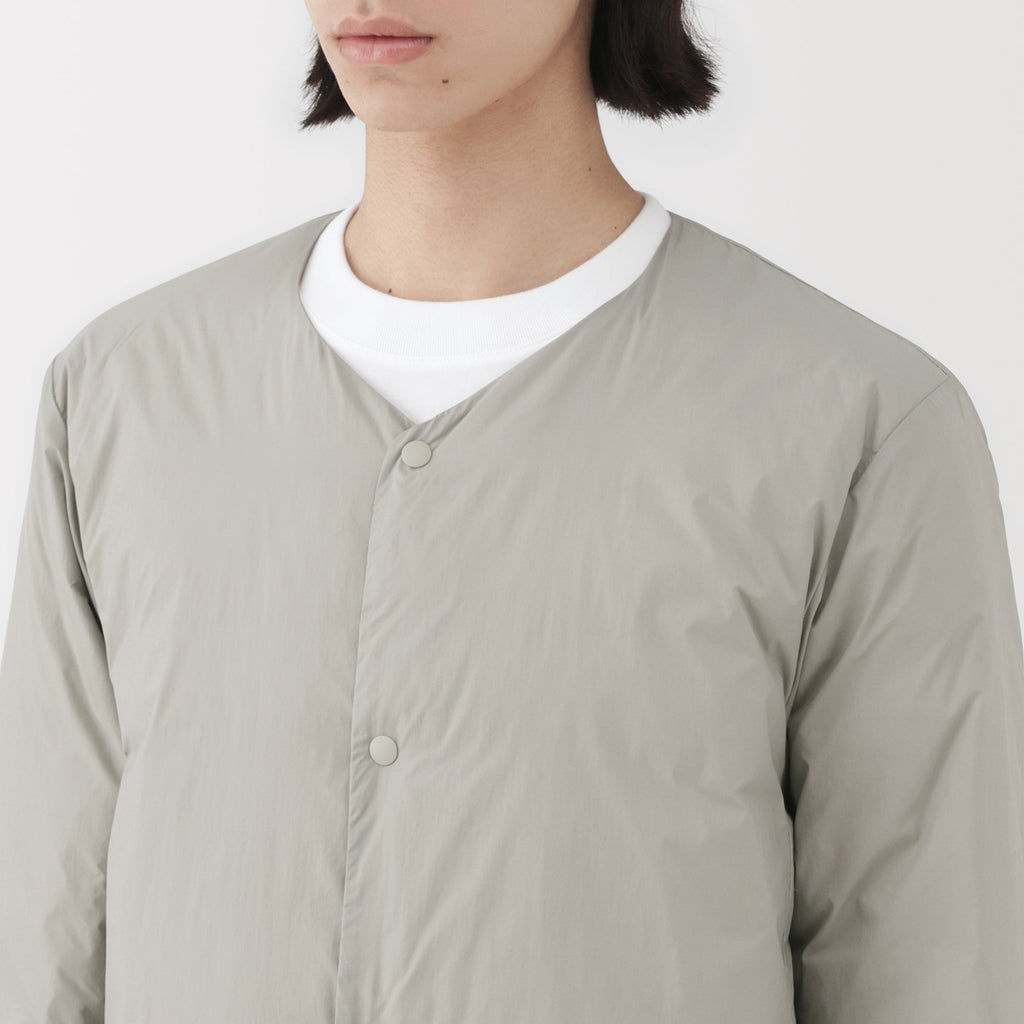 Lightweight Down Collarless Jacket