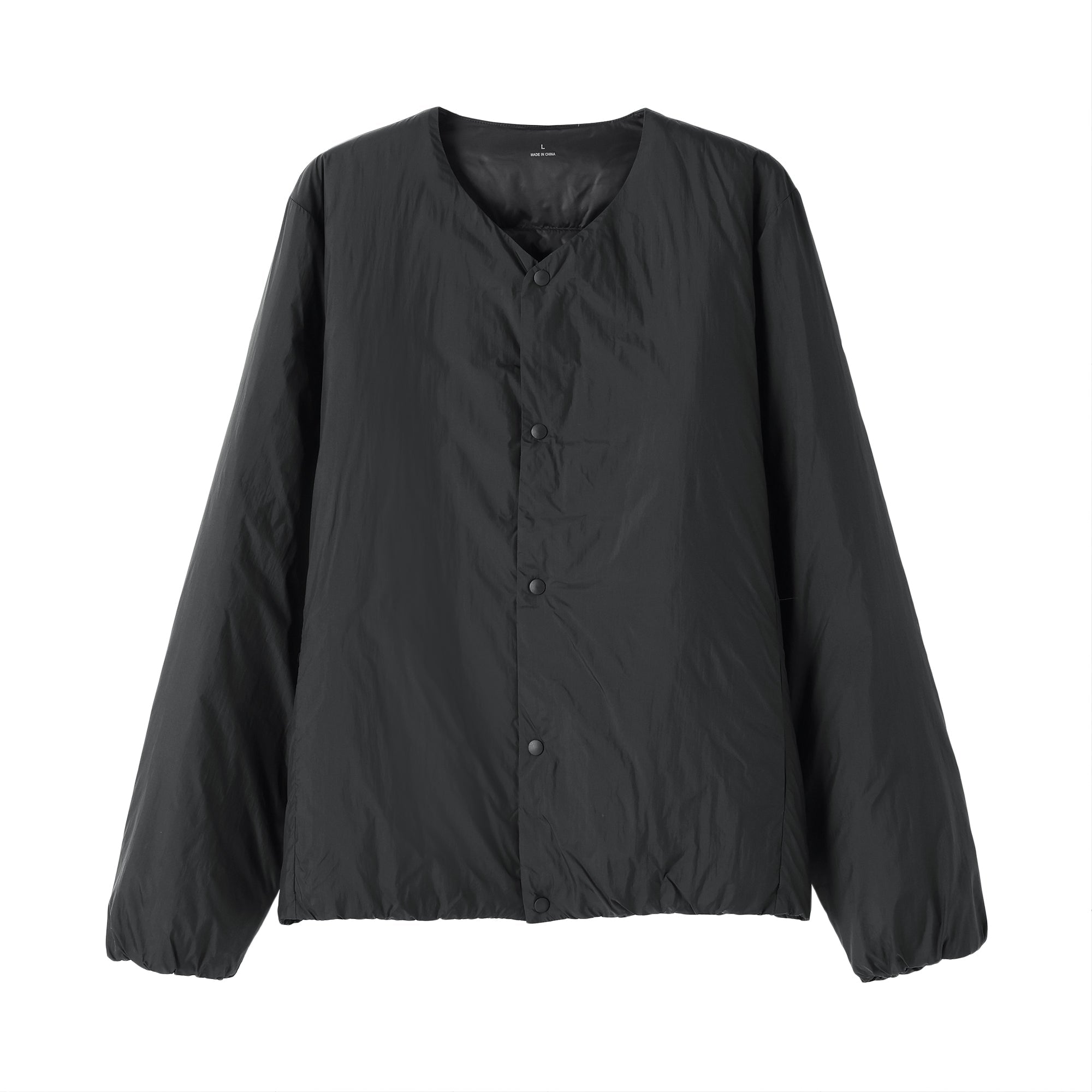 Lightweight Down Collarless Jacket