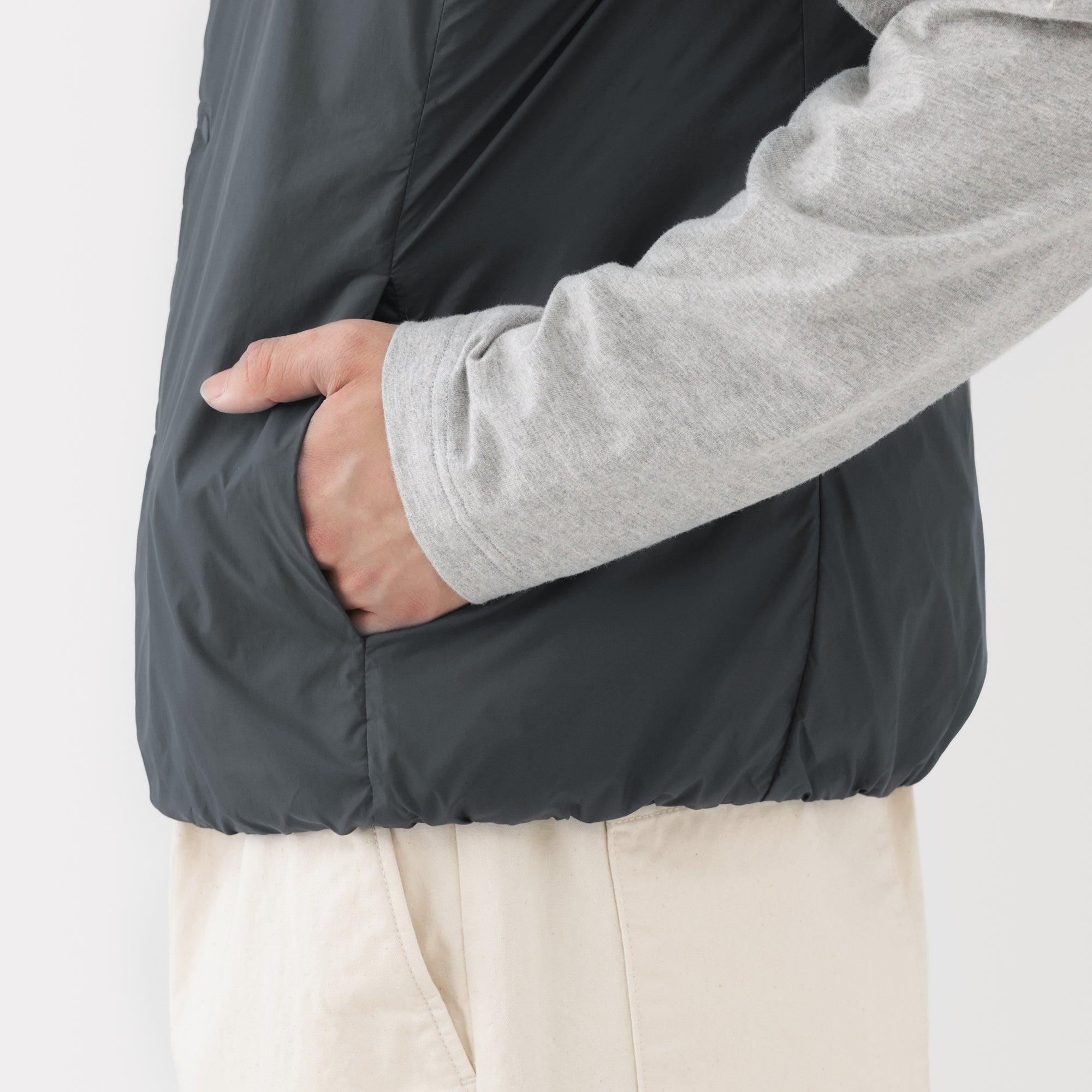 Lightweight Down Collarless Vest