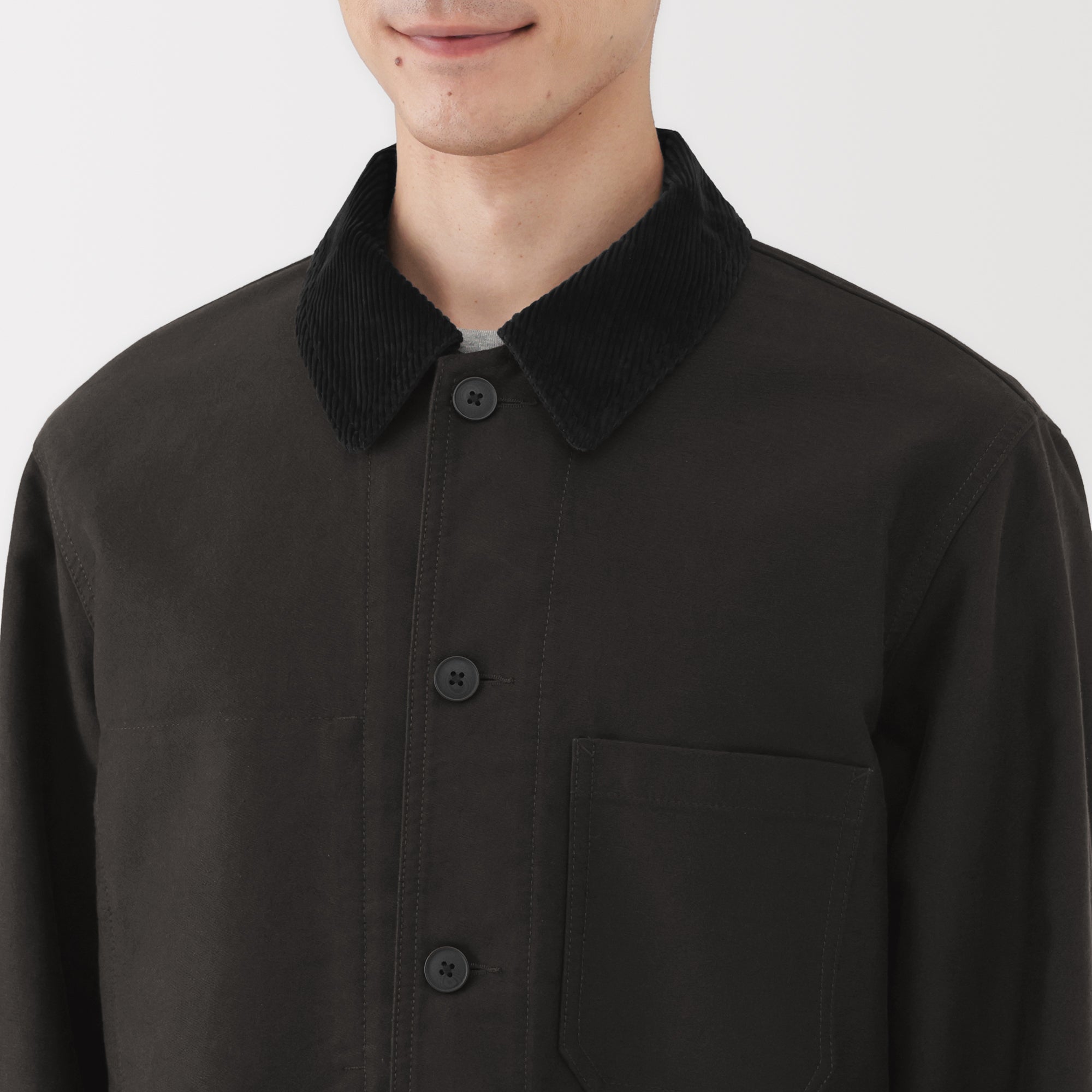 Kapok Blend Corduroy Work Jacket