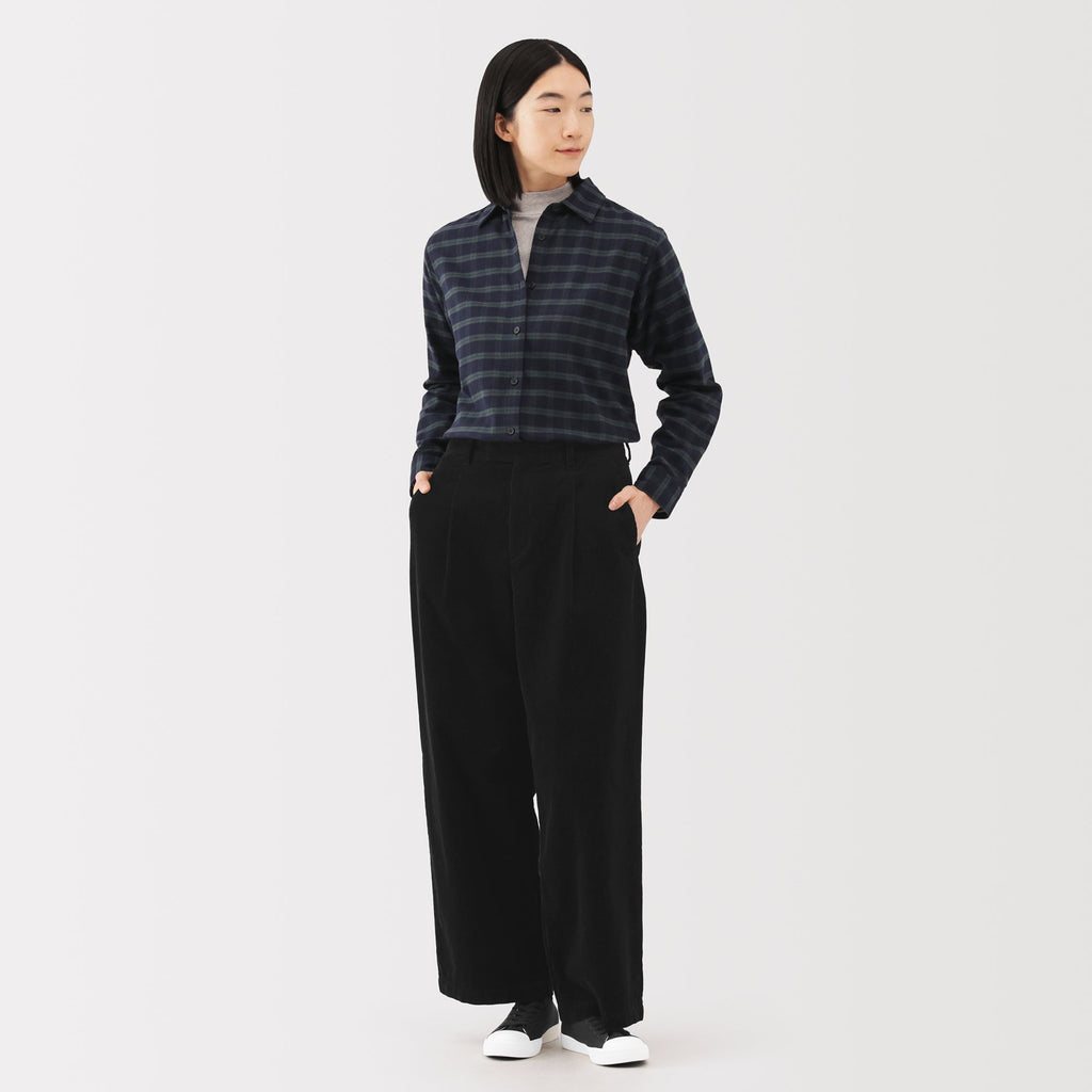 Kapok Blend Corduroy Wide Pants