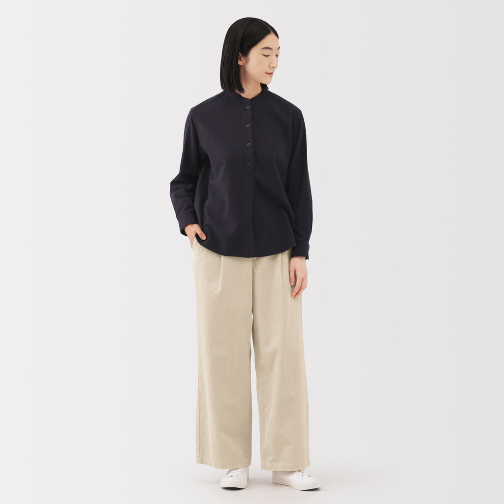 Kapok Blend Corduroy Wide Pants