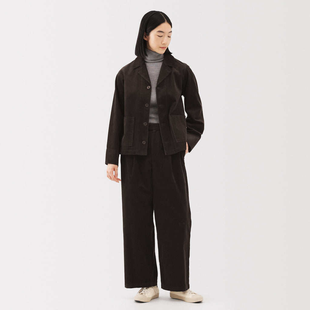 Kapok Blend Corduroy Wide Pants