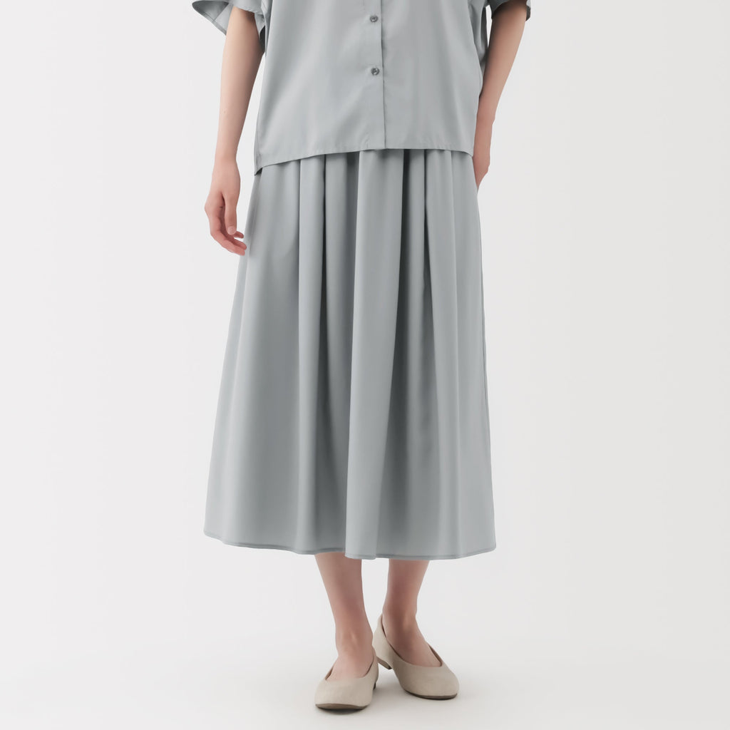 Lyocell Blend Flared Skirt