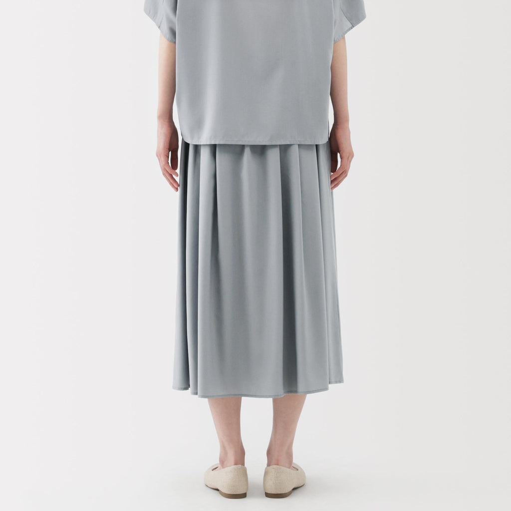 Lyocell Blend Flared Skirt