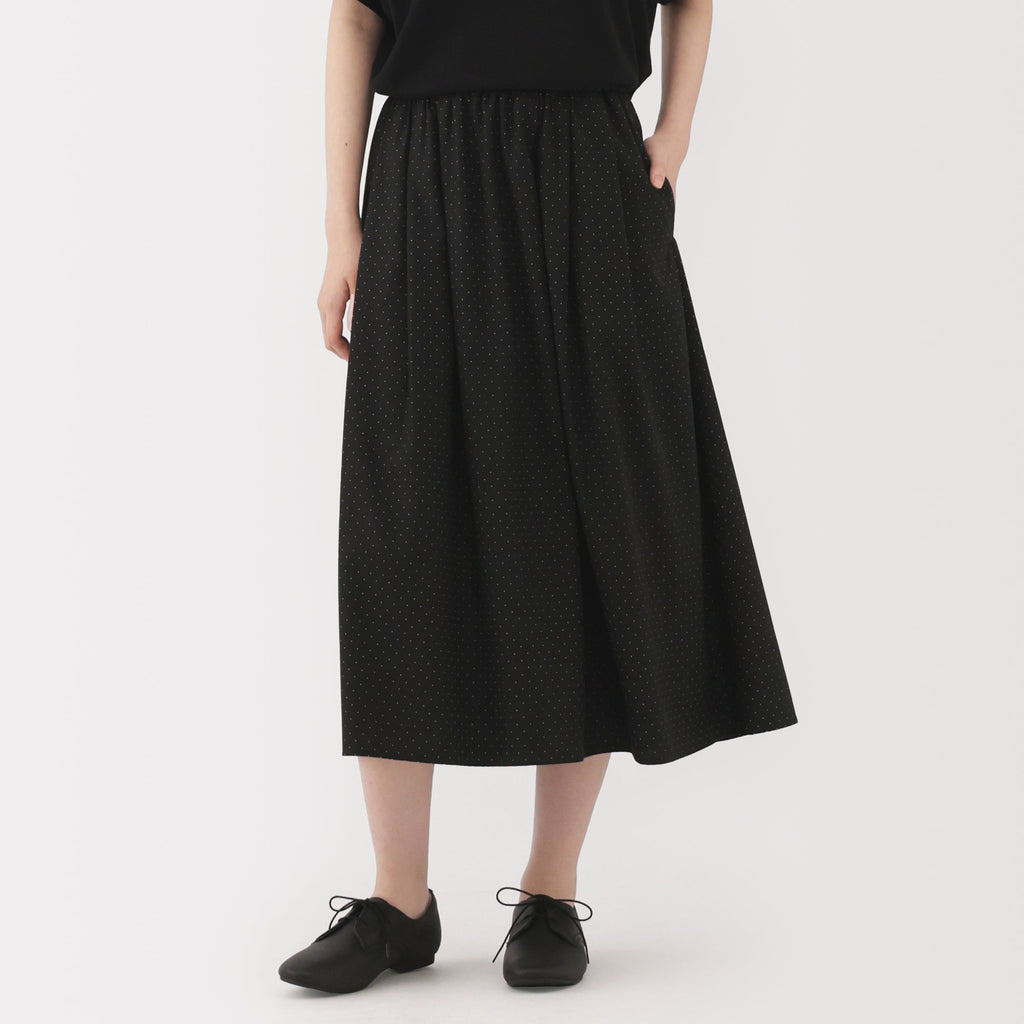 Lyocell Blend Flared Skirt