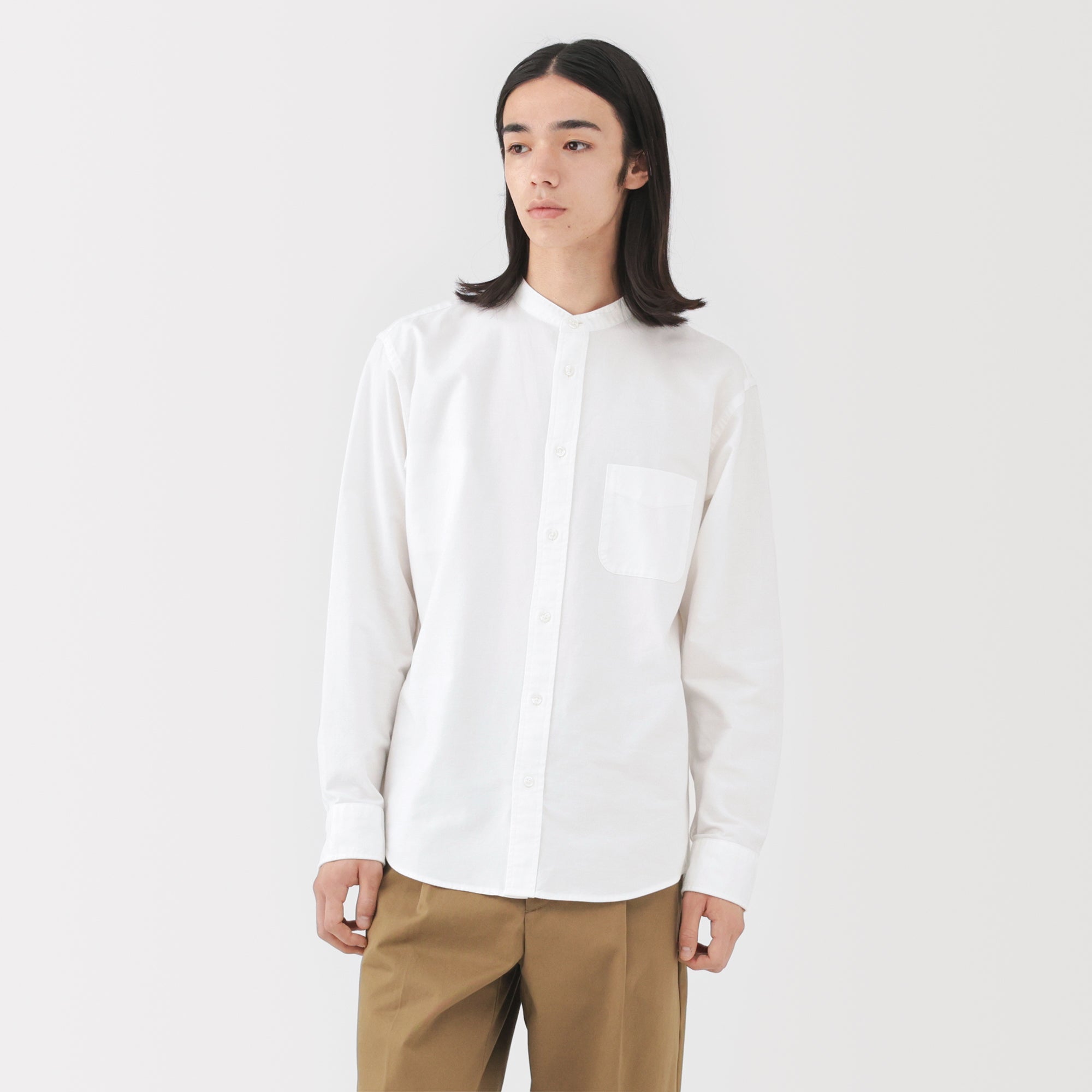 Oxford Stand Collar Shirt