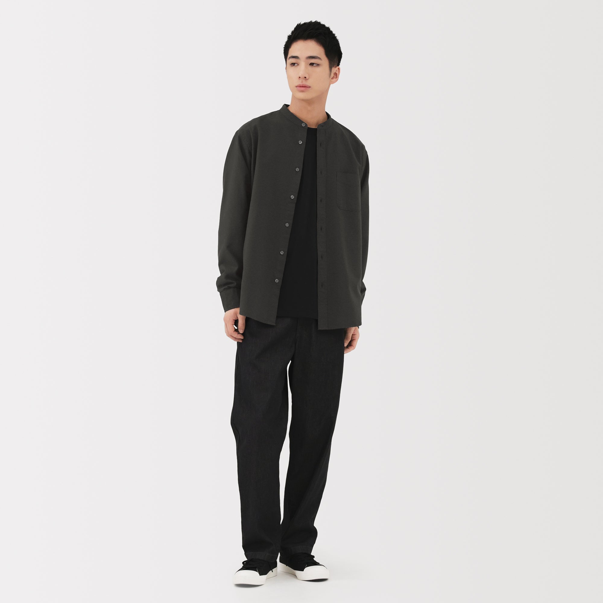 Oxford Stand Collar Shirt