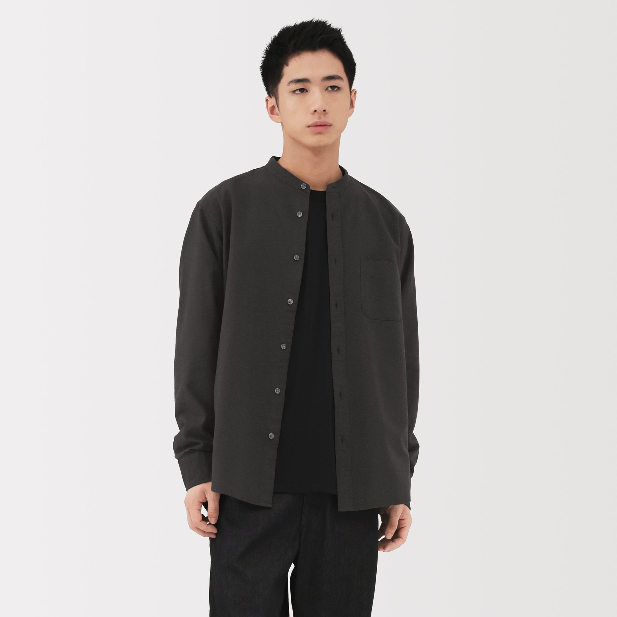 Oxford Stand Collar Shirt