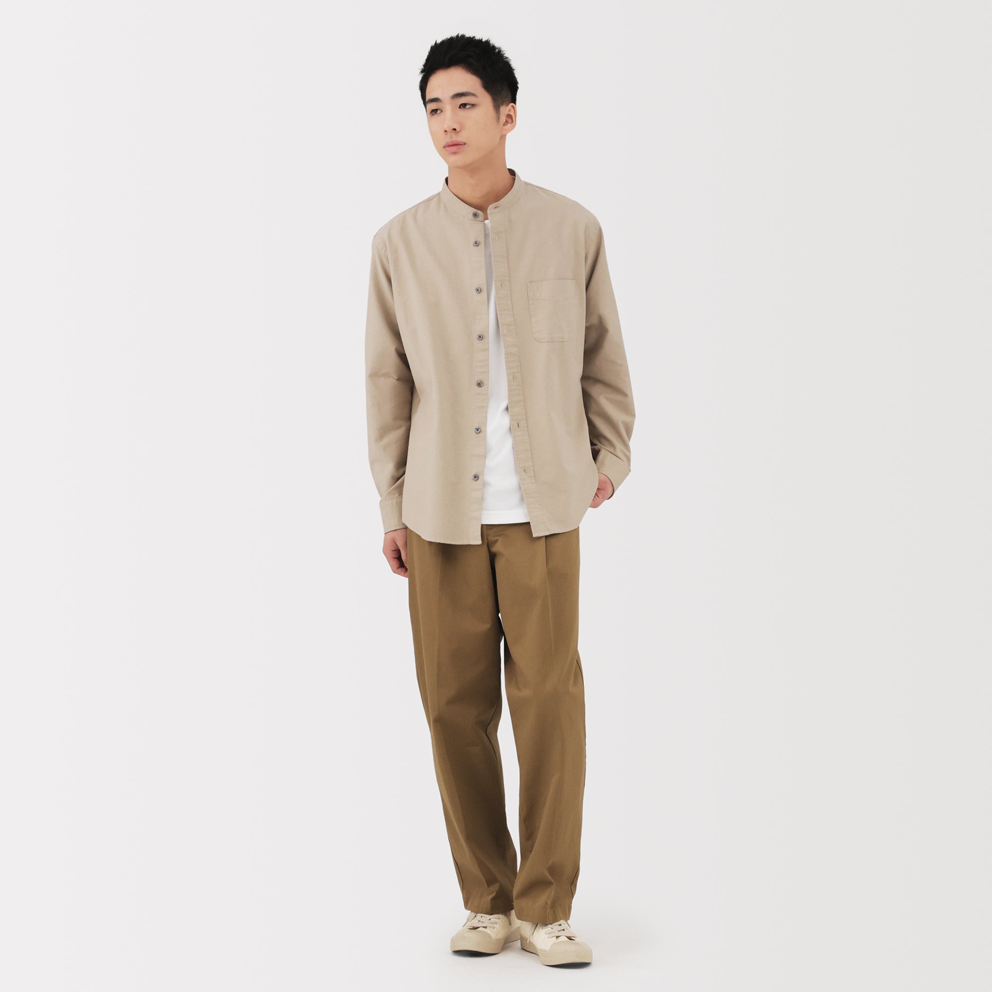Oxford Stand Collar Shirt