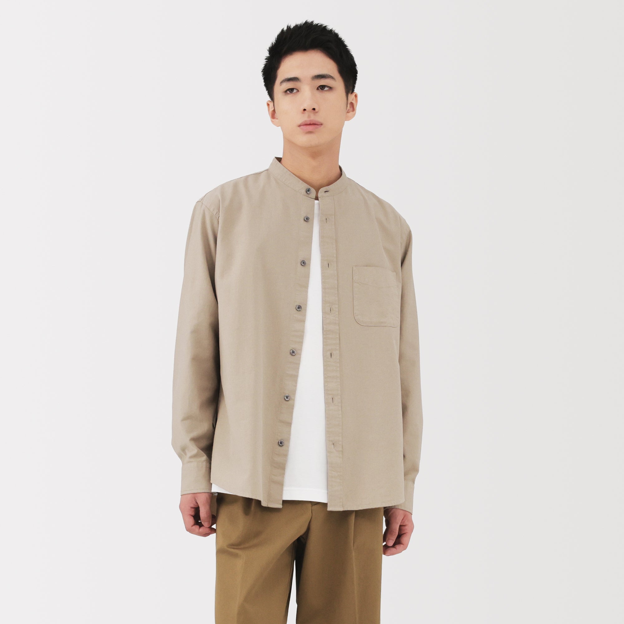 Oxford Stand Collar Shirt