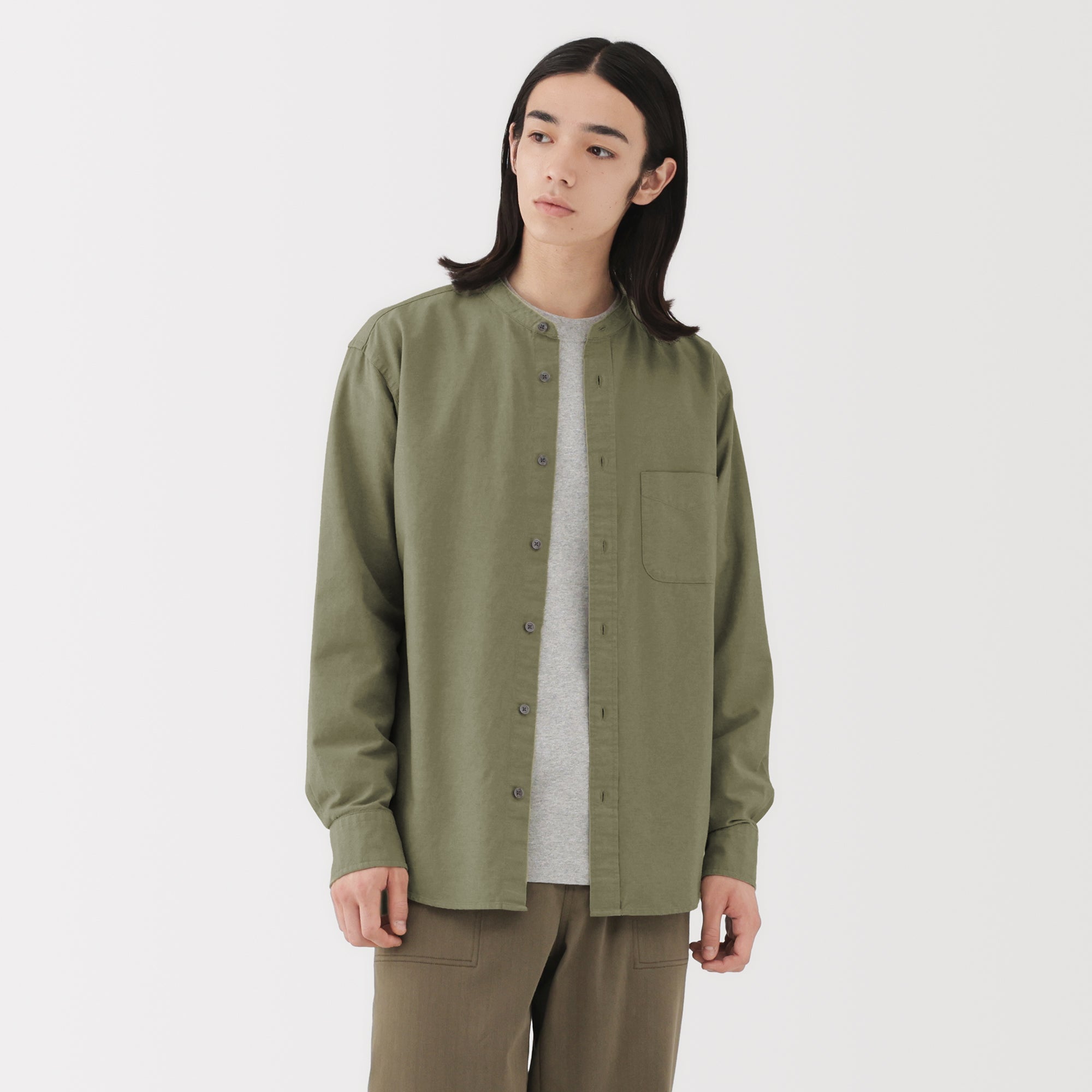 Oxford Stand Collar Shirt