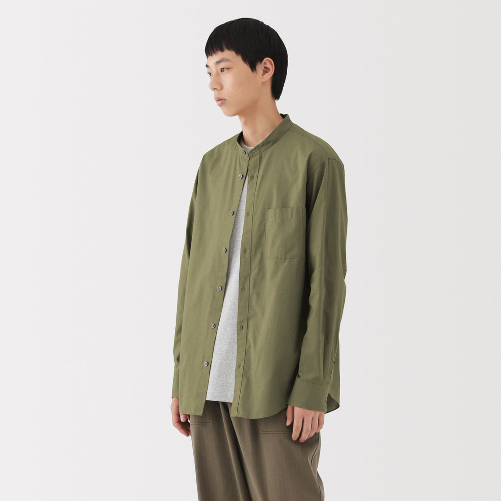 Broadcloth Stand Collar Shirt