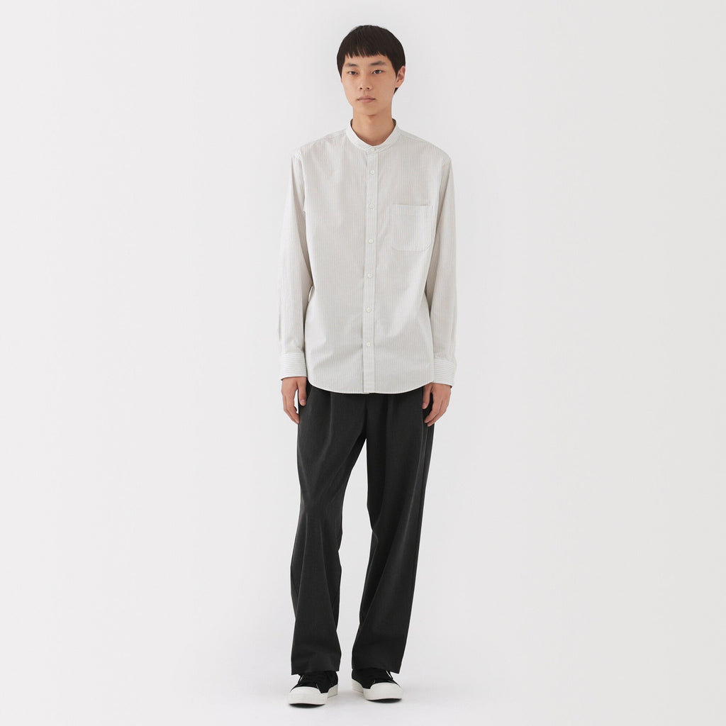 Broadcloth Stand Collar Shirt